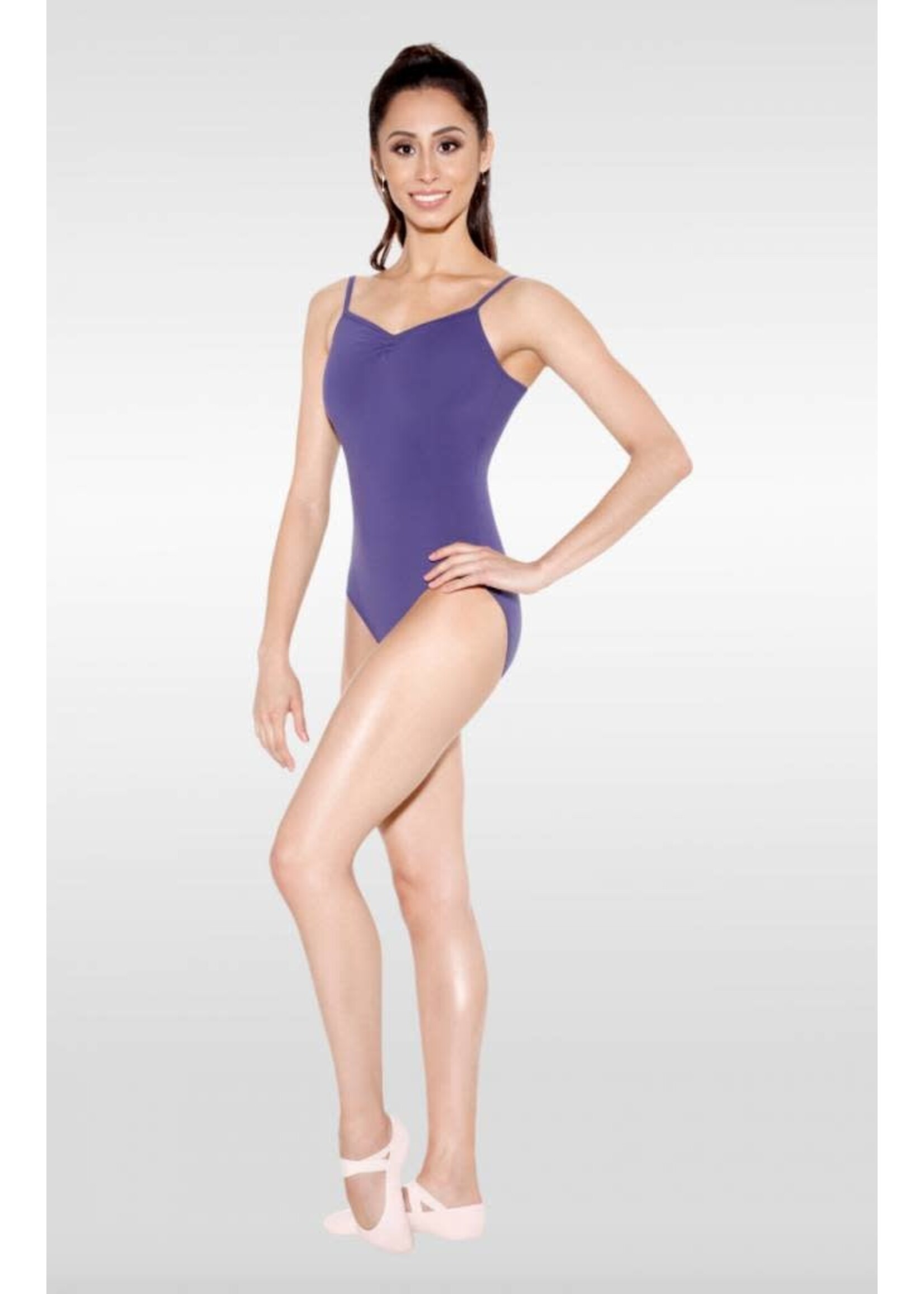 So Danca So Danca SL04 Women’s Stephanie Pinch Front Camisole Leotard (Blanco Ballet Logo) Midnight Blue