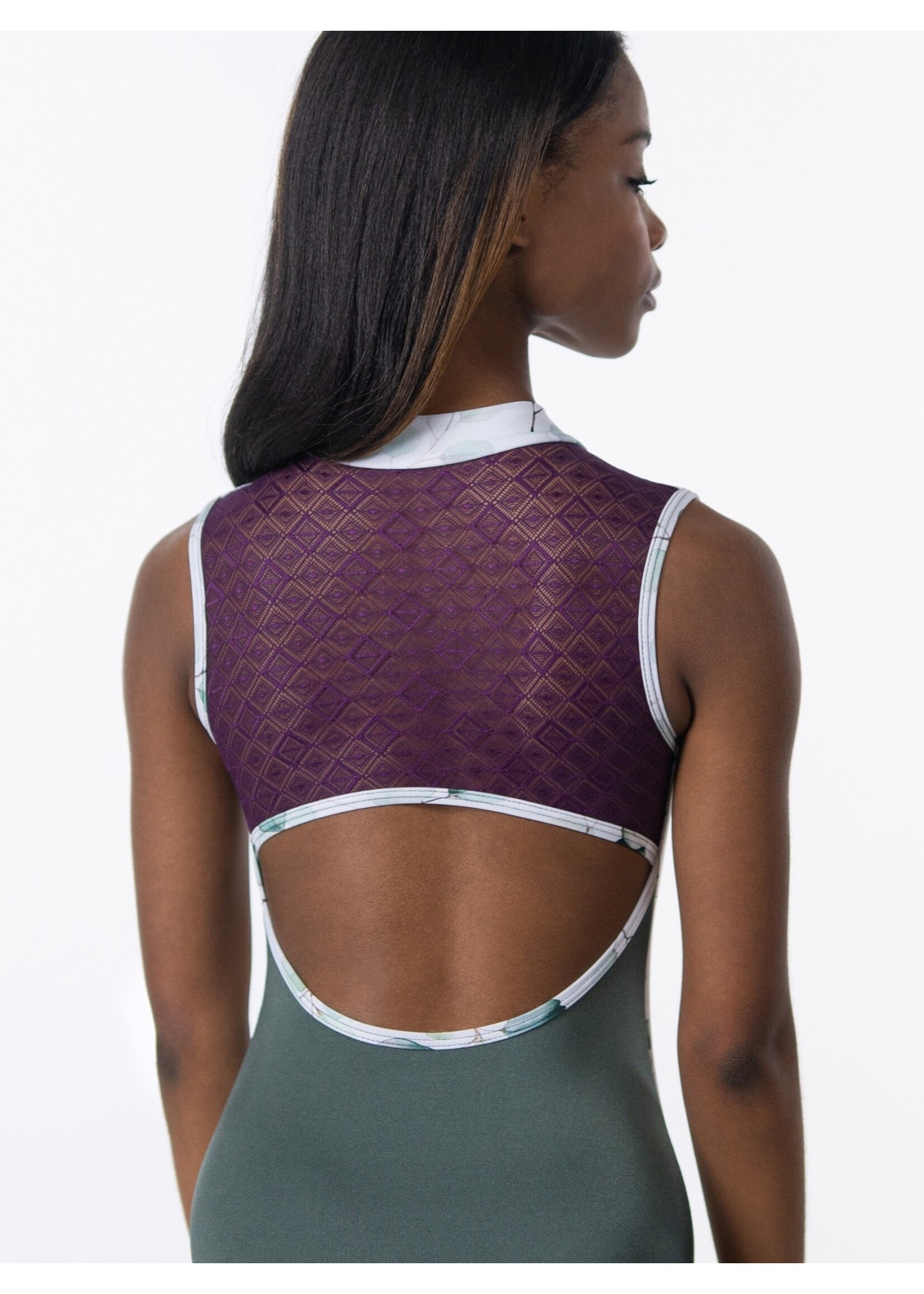 Suffolk Pointe Company Suffolk 2435A Adult Harvest Leaves Zip Front Tank Leotard