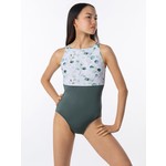 Suffolk Pointe Company Suffolk 2433A Adult Harvest Leaves Empire Jewel Neck Leotard
