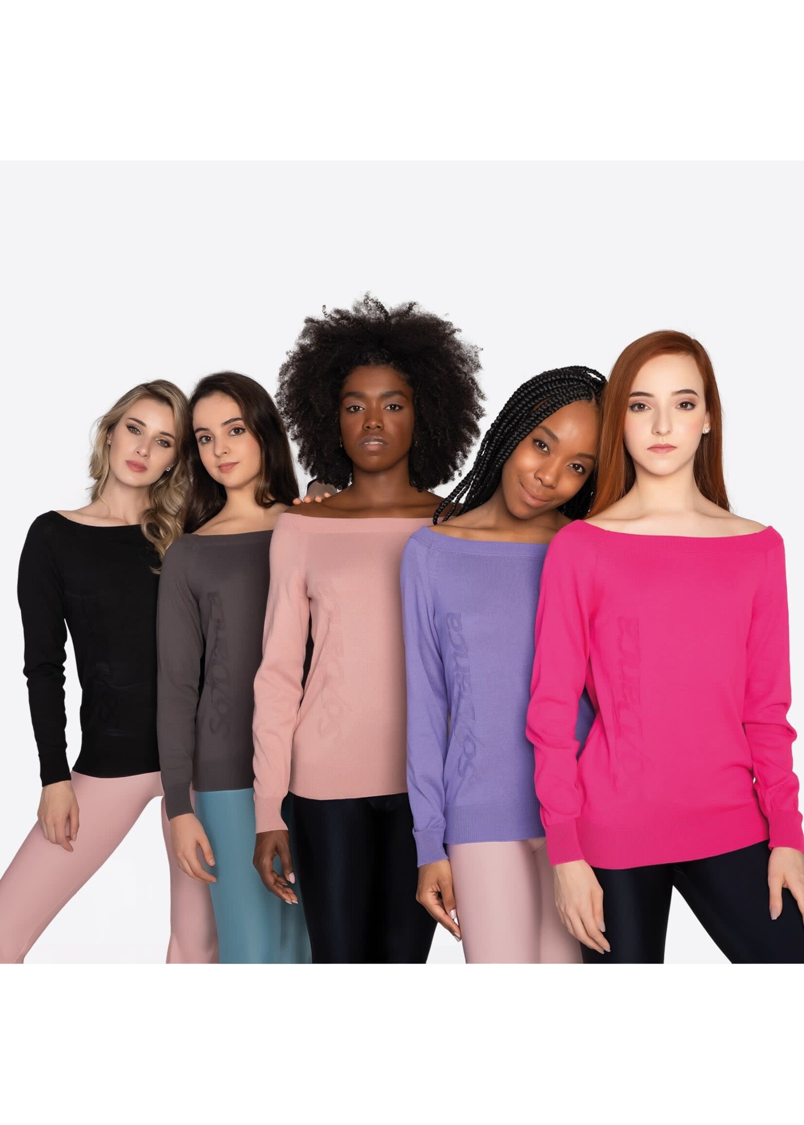 So Danca So Danca RDE2482 Be You Autumn Warm Up Off Shoulder Pullover Sweater