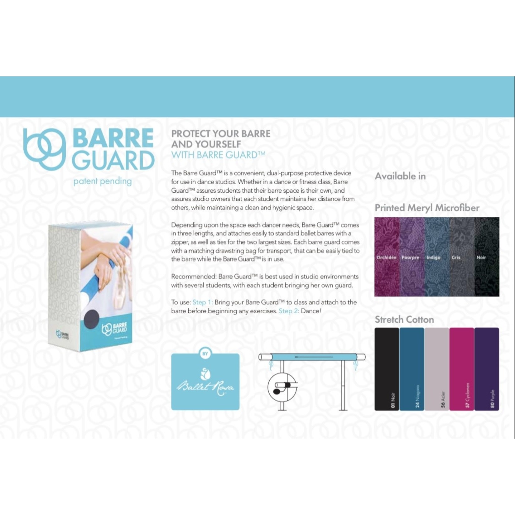 Ballet Rosa Barre Guard Plain 3.28ft