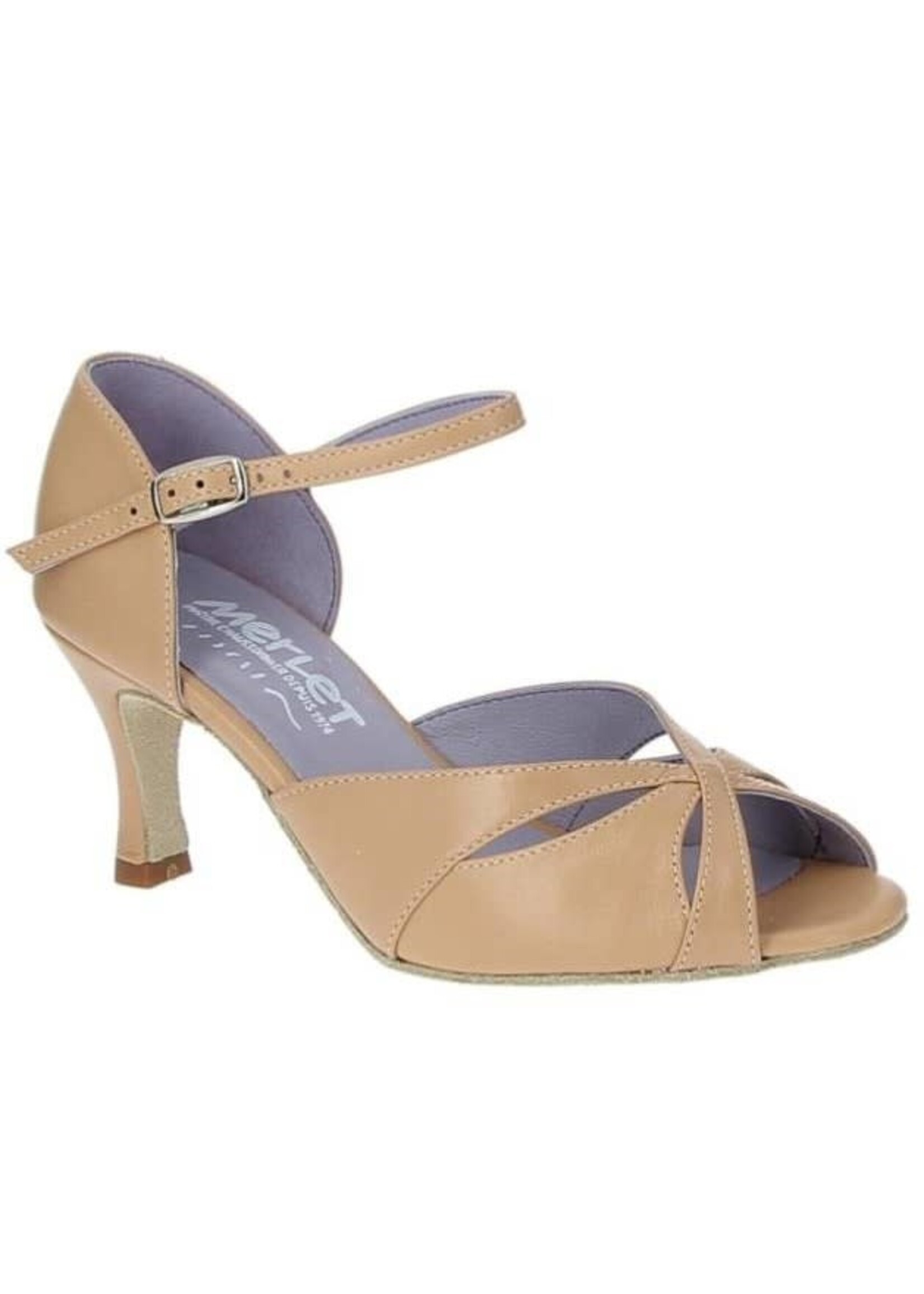 Merlet Merlet Saphir Womens Leather Ballroom Shoes Beige