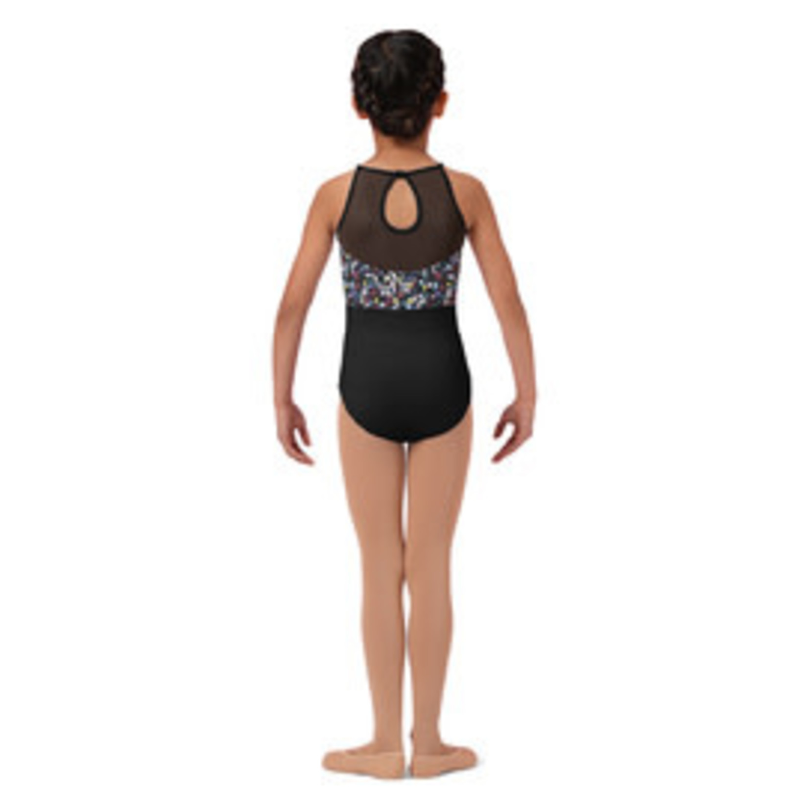 Mirella M1241C Girls Floral Halter Leotard