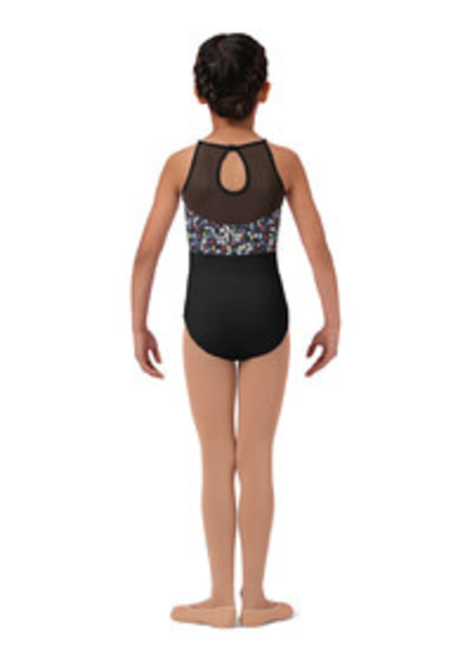 Mirella Mirella M1241C Girls Floral Halter Leotard