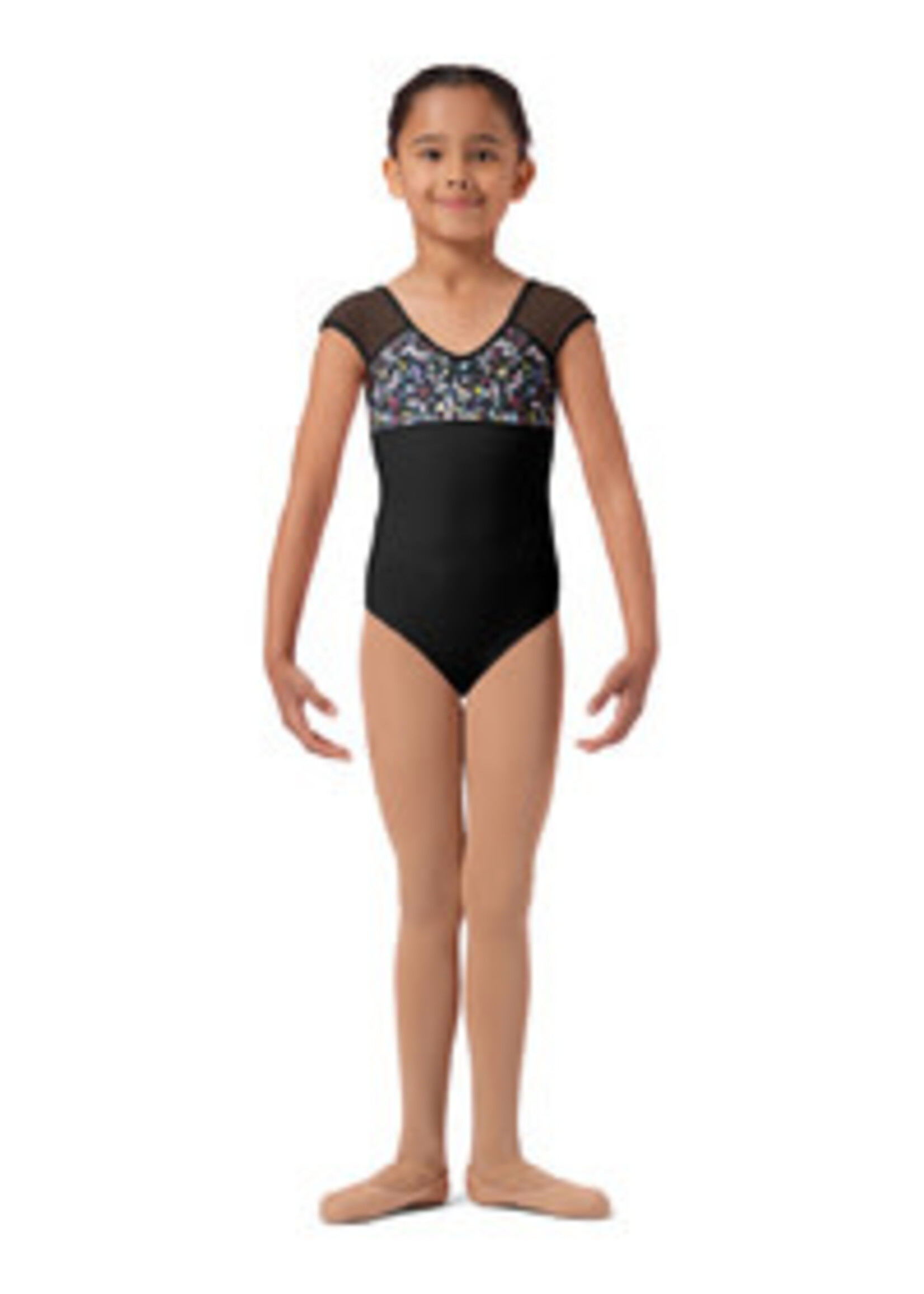 Mirella Mirella M1555C Girls Floral Cap Sleeve Leotard