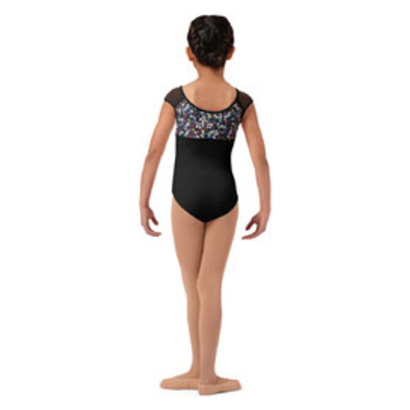 Mirella M1555C Girls Floral Cap Sleeve Leotard