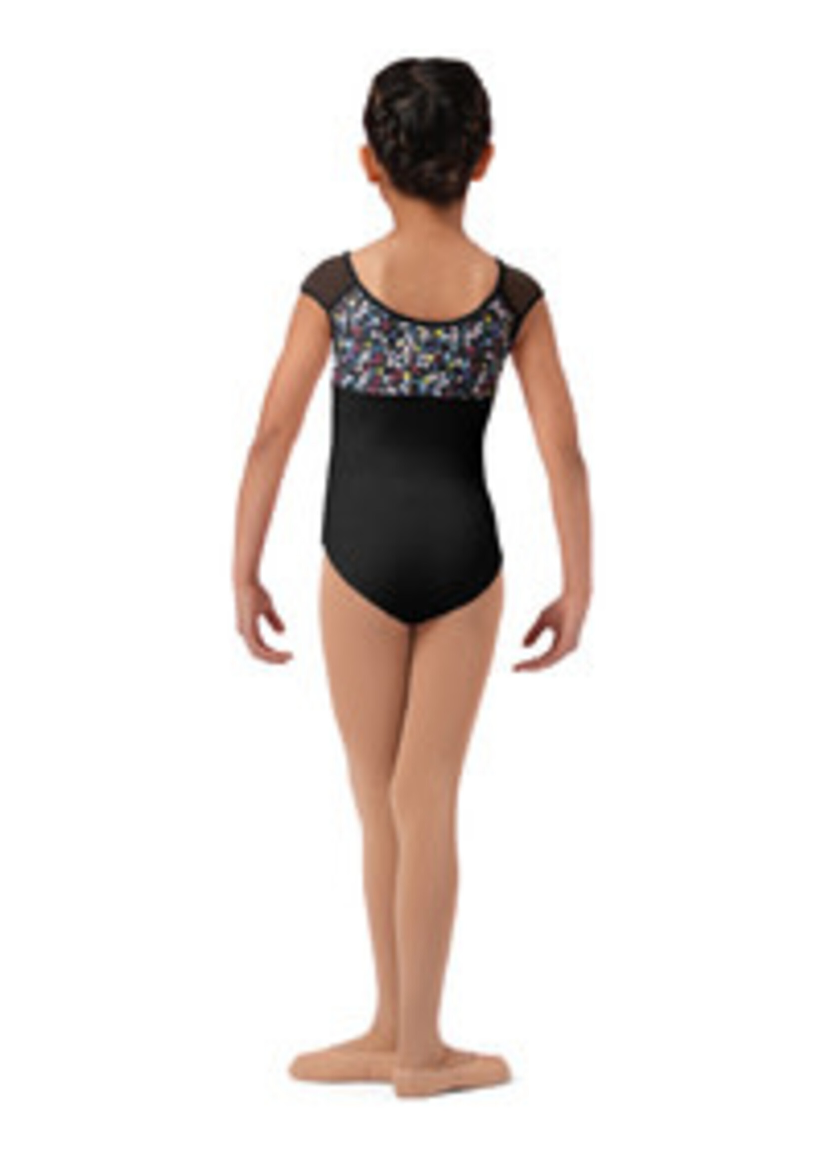 Mirella Mirella M1555C Girls Floral Cap Sleeve Leotard