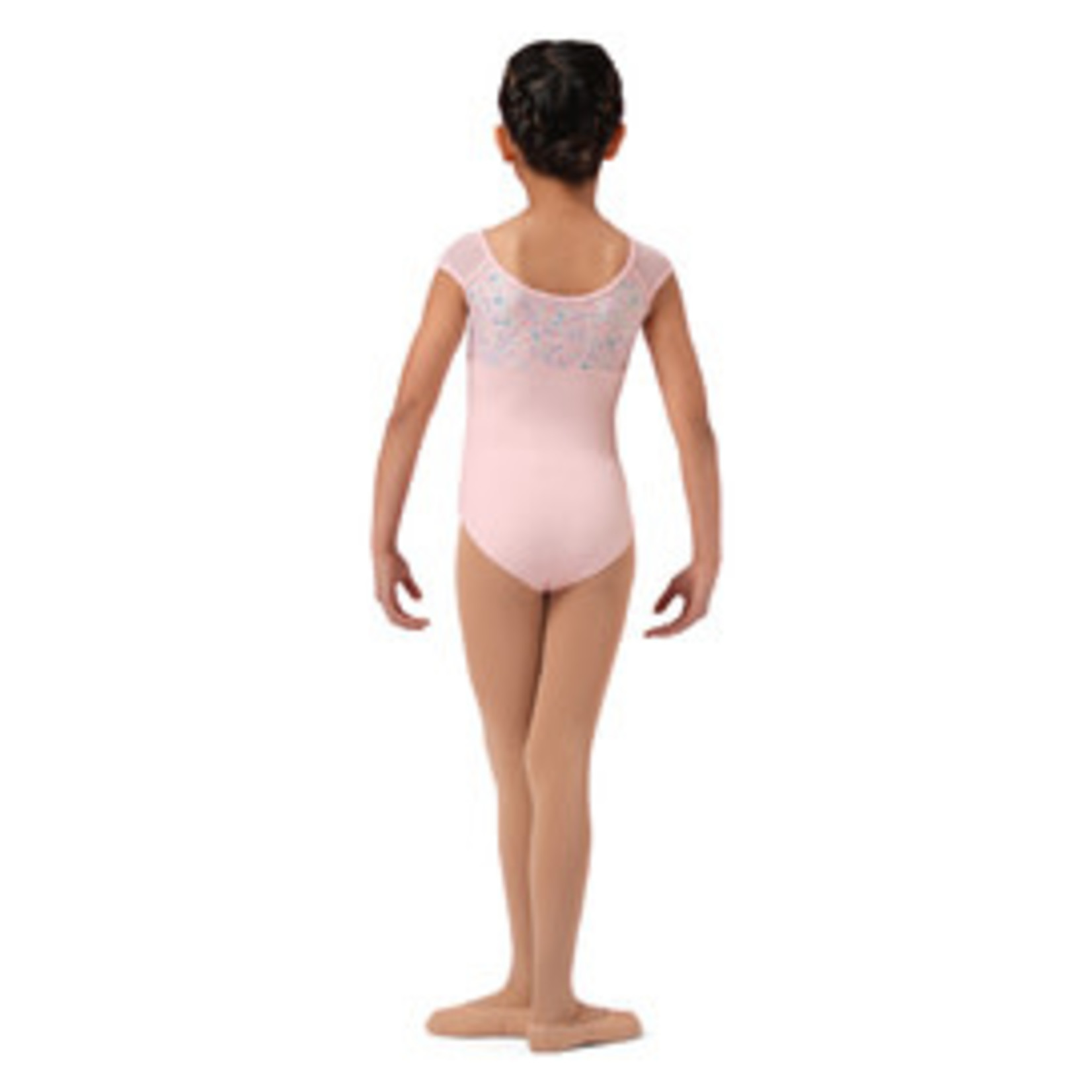 Mirella M1555C Girls Floral Cap Sleeve Leotard