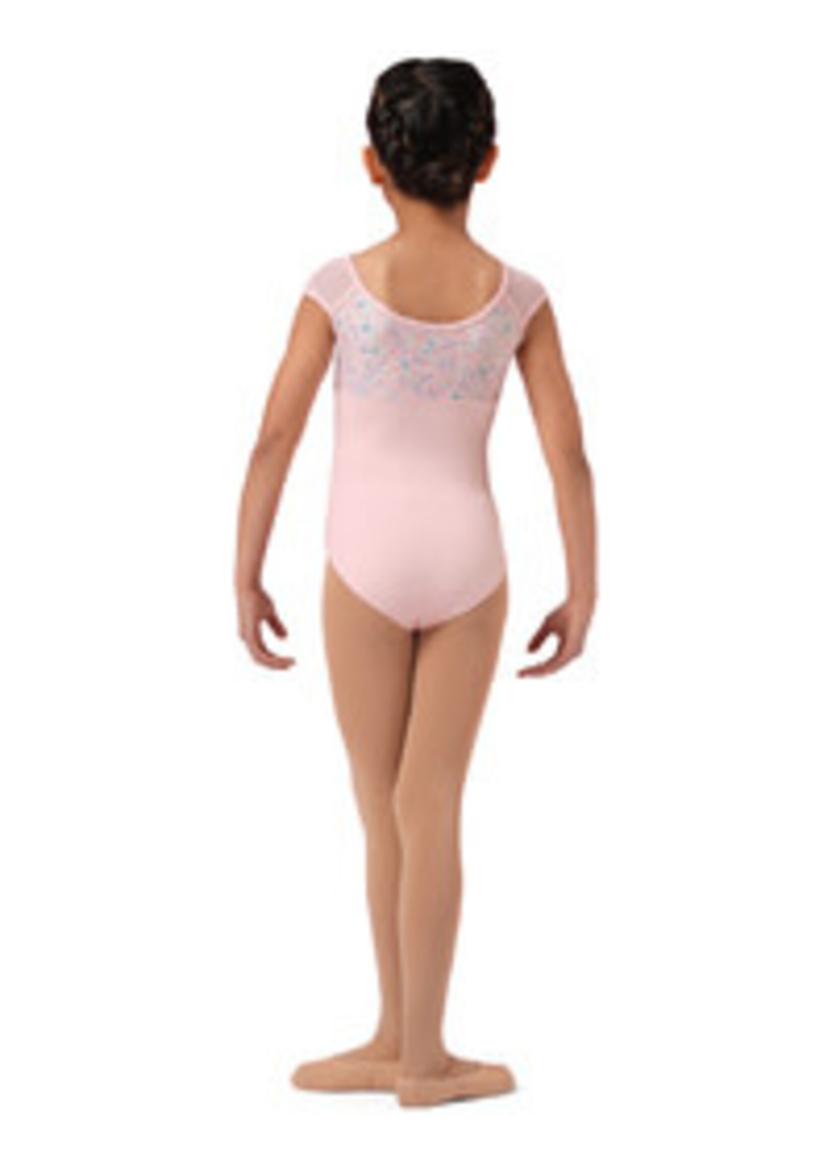 Mirella Mirella M1555C Girls Floral Cap Sleeve Leotard