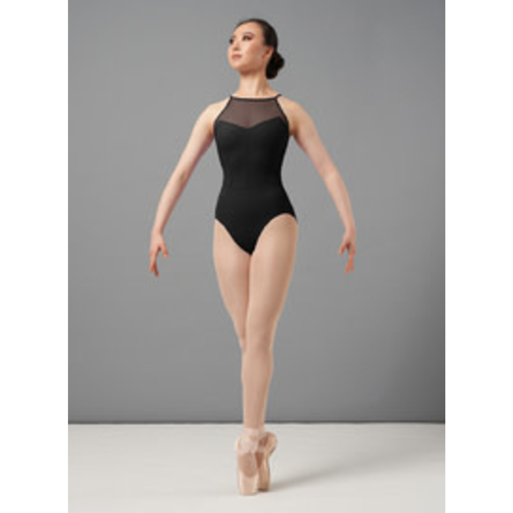 Mirella M3108LM Adult Chevron Rib Halter Leotard