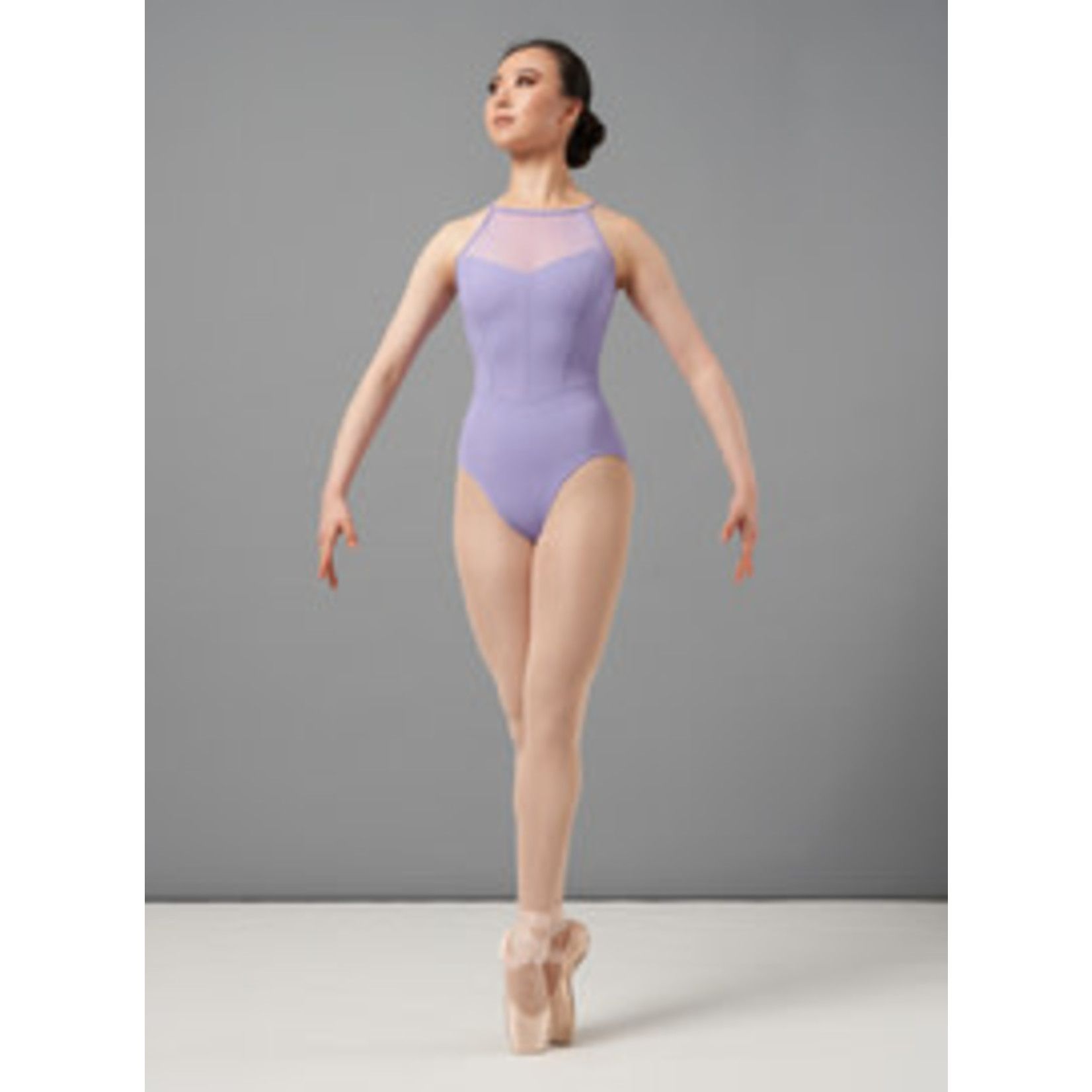 Mirella M3108LM Adult Chevron Rib Halter Leotard