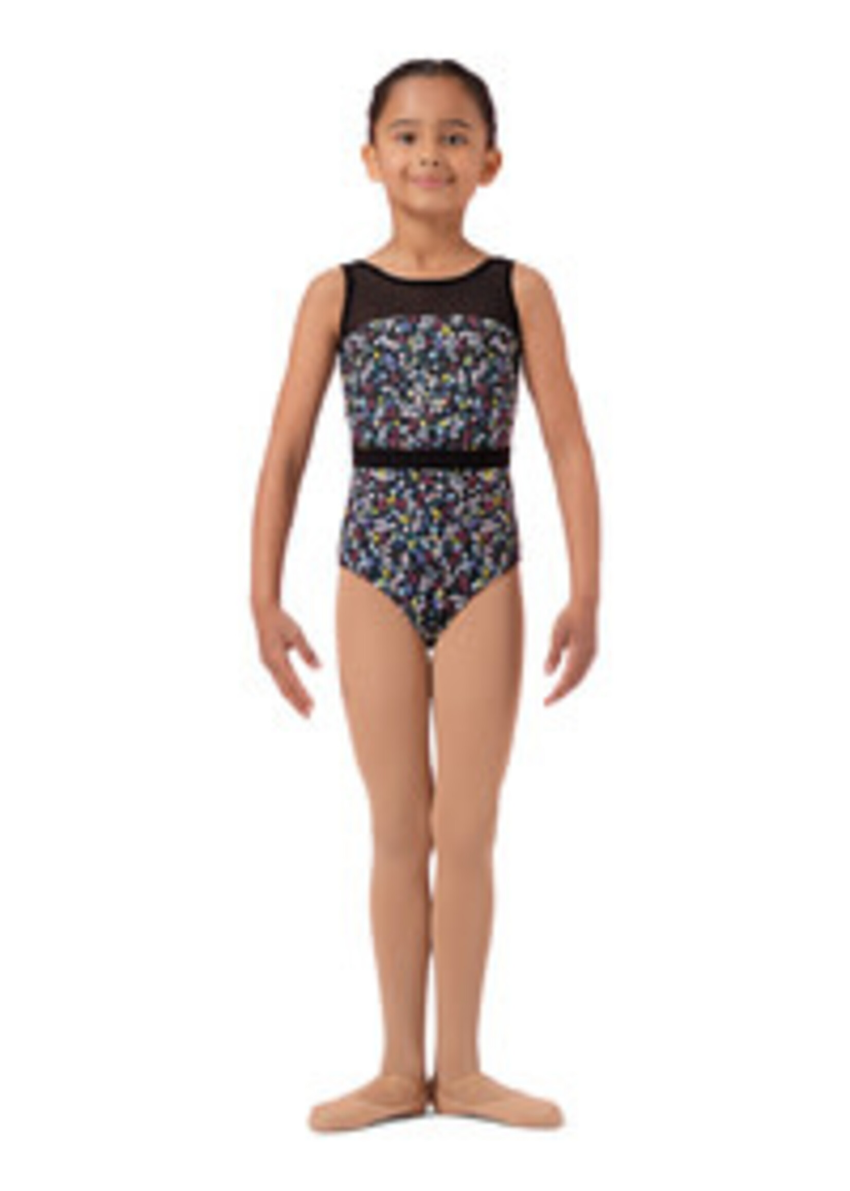 Mirella Mirella M485C Girls Floral Tank Leotard