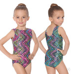 Eurotard 5489 Girls Dizzy Dots Metallic Foil Gym Leotard