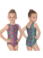 Eurotard Eurotard 5489 Girls Dizzy Dots Metallic Foil Gym Leotard