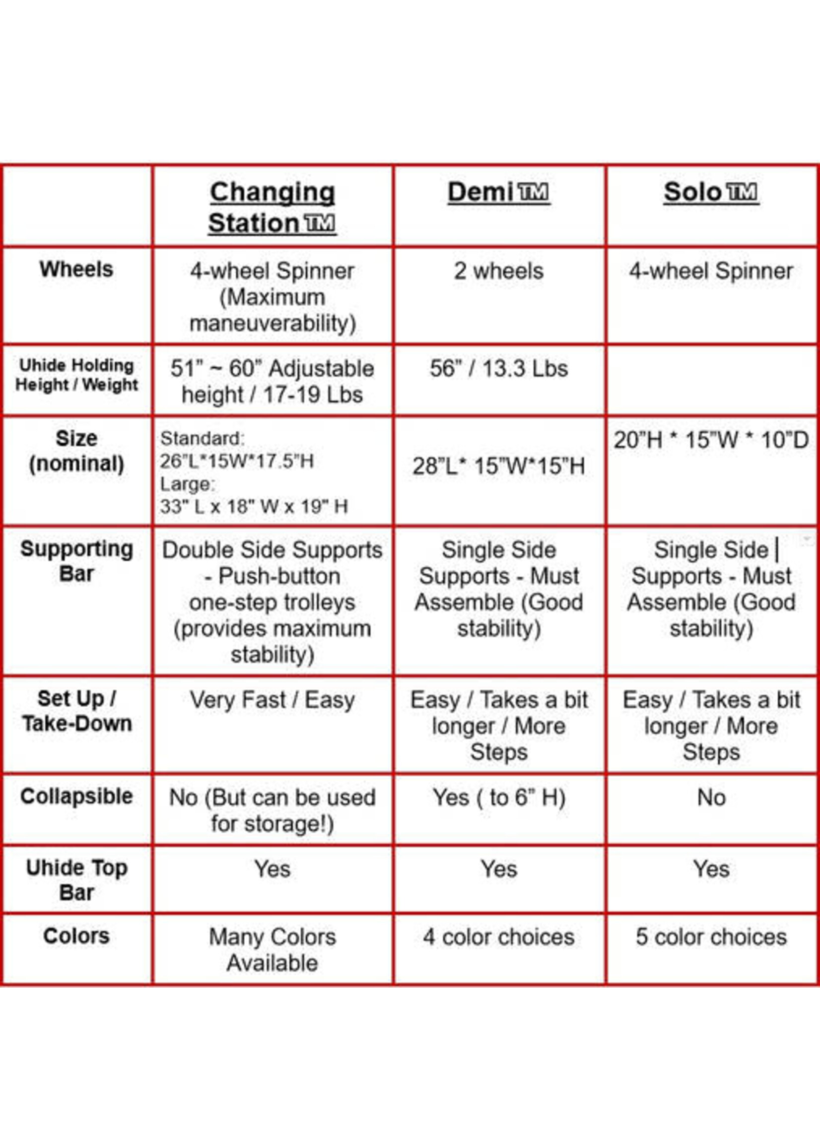 Glam'r Gear Glam'r Gear Demi Foldable Changing Station With Rack