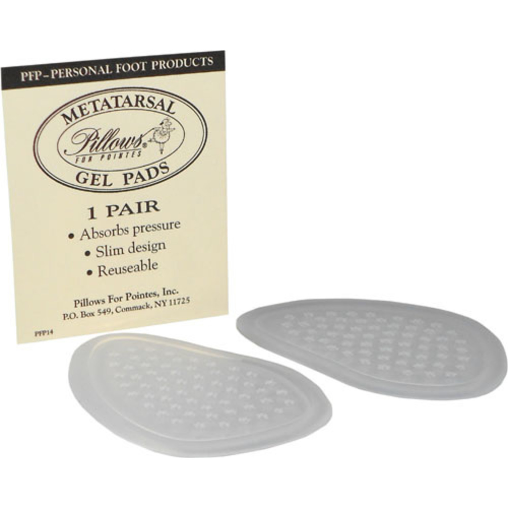 Pillows for Pointes PFP14 Metatarsal Clear Gel Pads