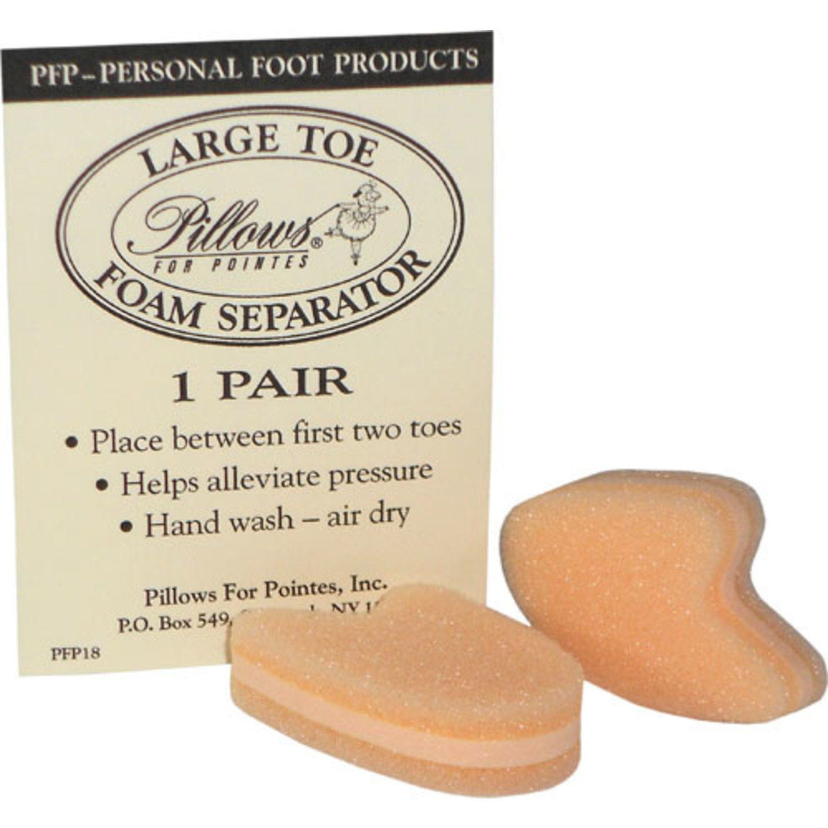 Pillows for Pointes PFP18 Large Foam Toe Spacer