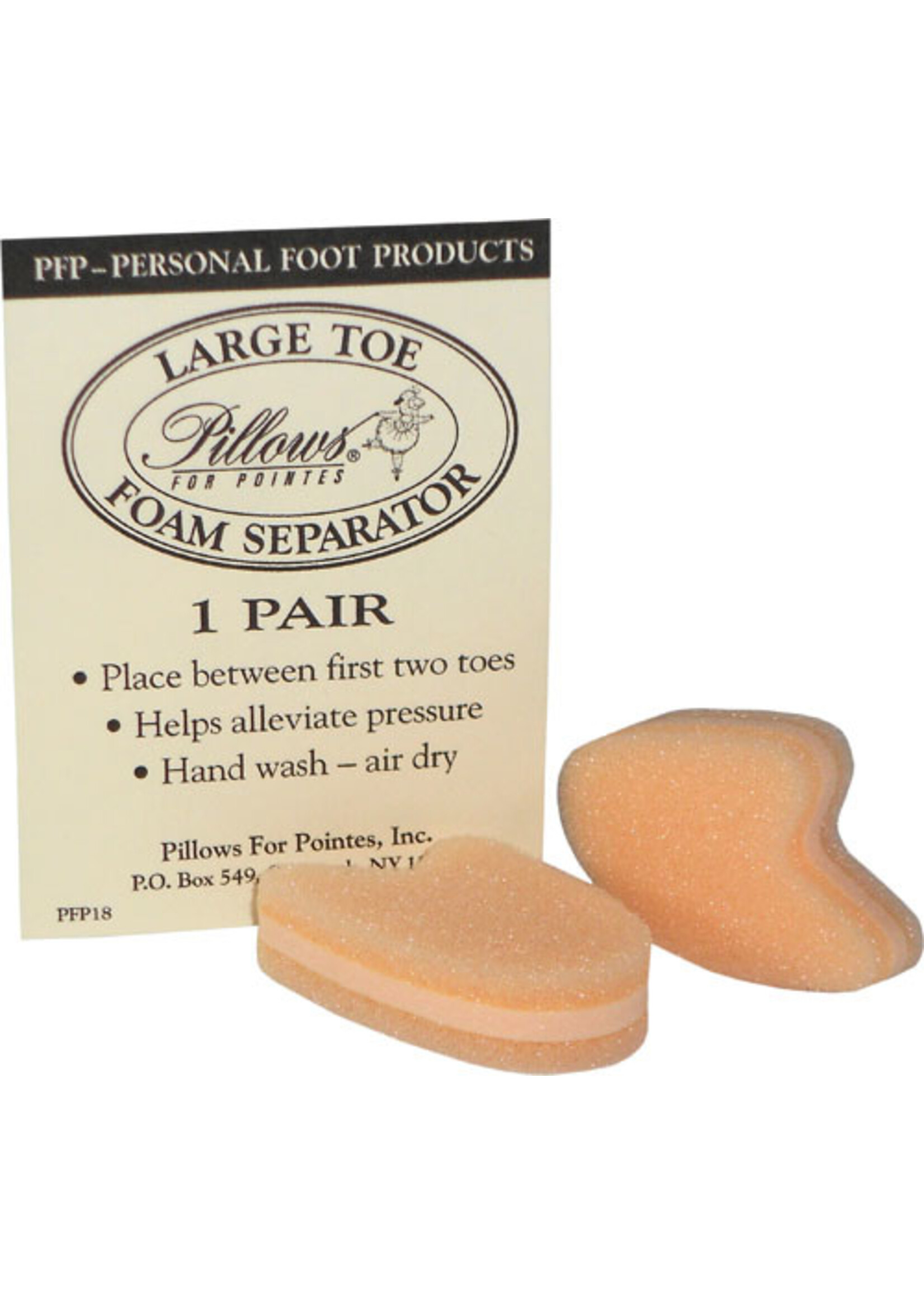 Pillows for Pointes Pillows For Pointes PFP18 Large Foam Toe Spacer