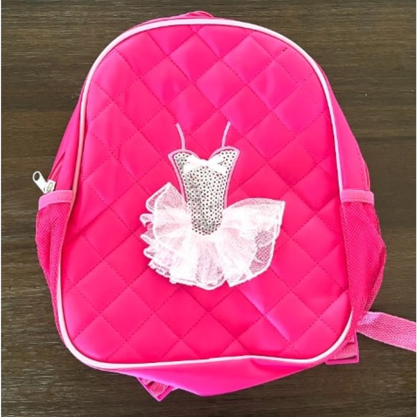 CJ Merchantile CJ Merchantile DB62HP Hot Pink Ballerina Sequin Tutu Print Backpack