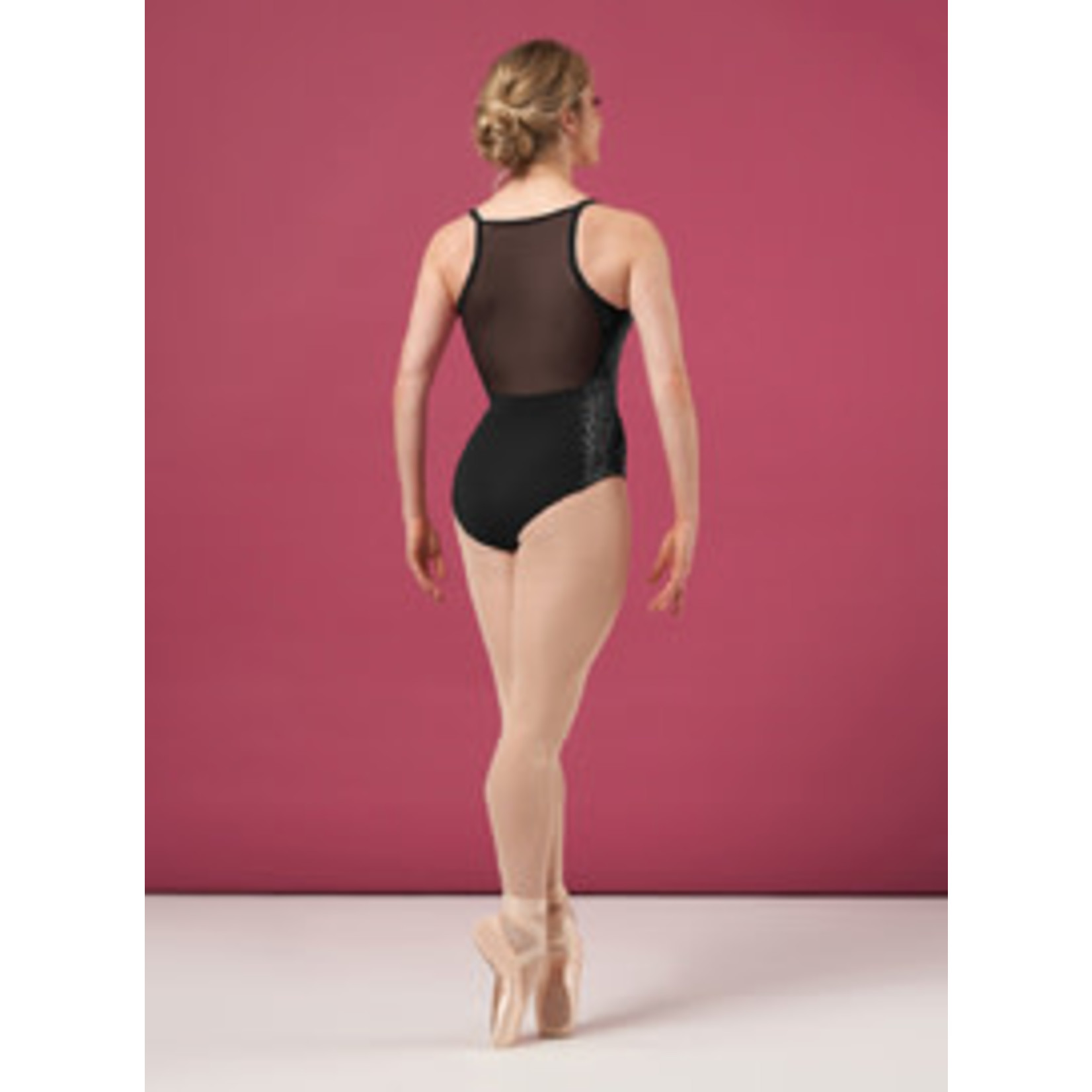 Bloch TWL0247 Tween Luna Lace Print Scoop Neck Mesh Leotard