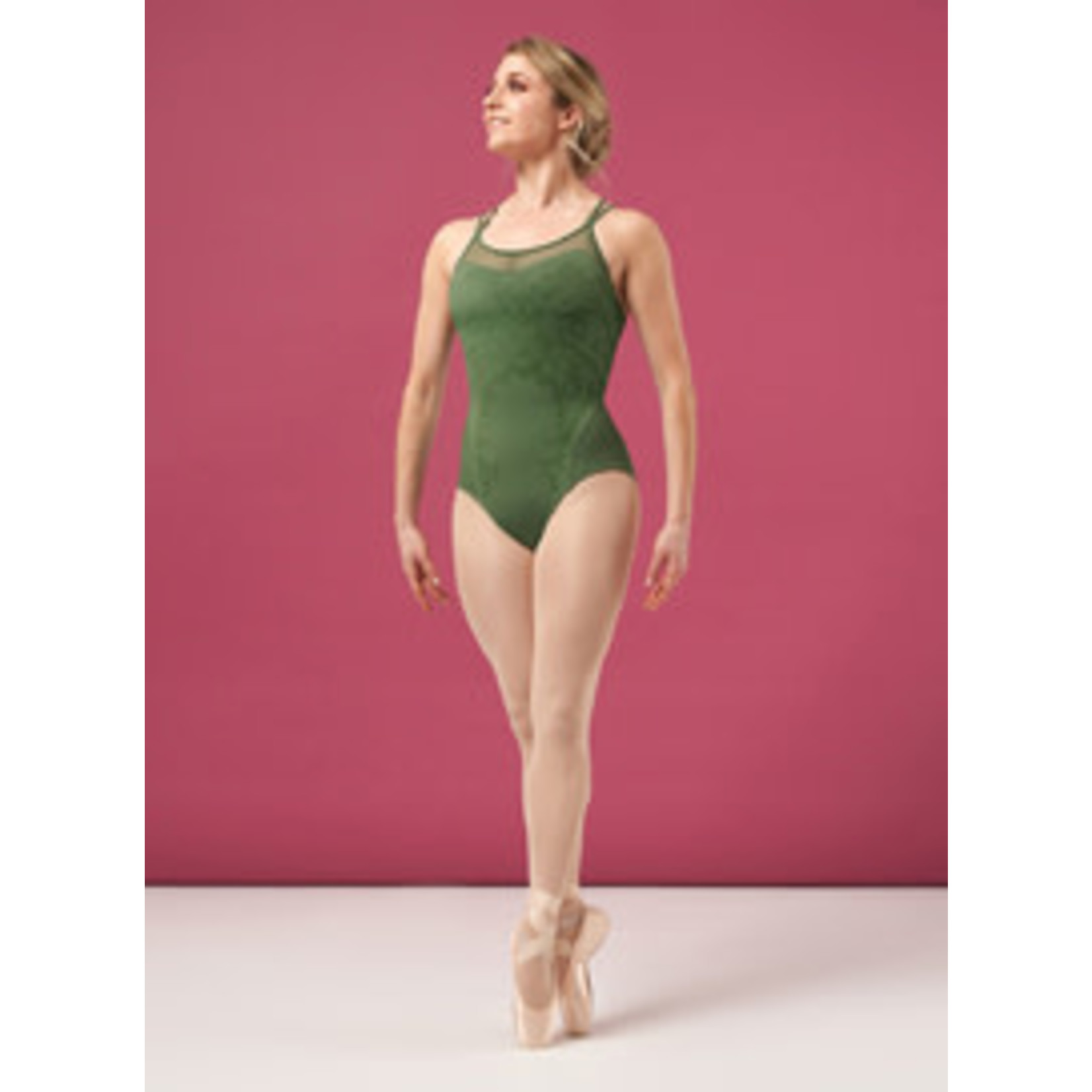Bloch TWL0257 Tween Willow Lace Print Double Strap Leotard