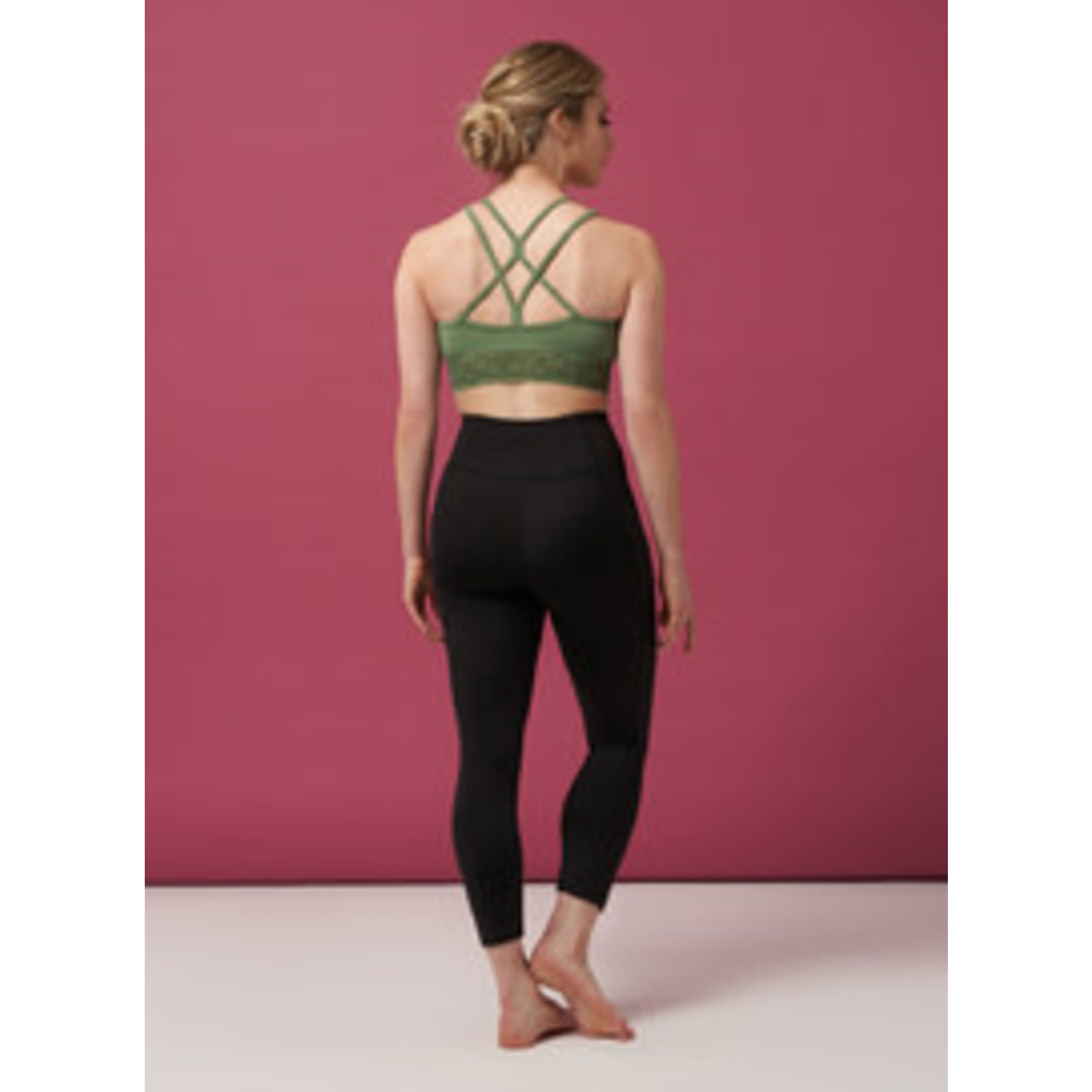 Bloch Z0157 Womens Demi Double Strap Lace Print Cami Crop Top