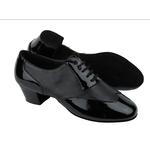 Very Fine Very Fine CM100101 Mens Black Patent & Black Leather Dance Shoes with Latin Heel