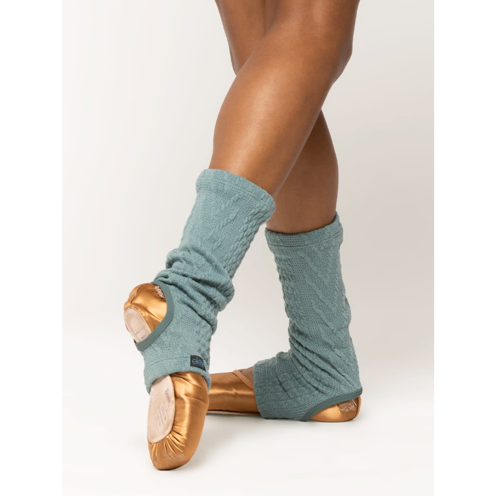 Eleve Dancewear Cable Knit Stirrup Leg Warmer Ankle
