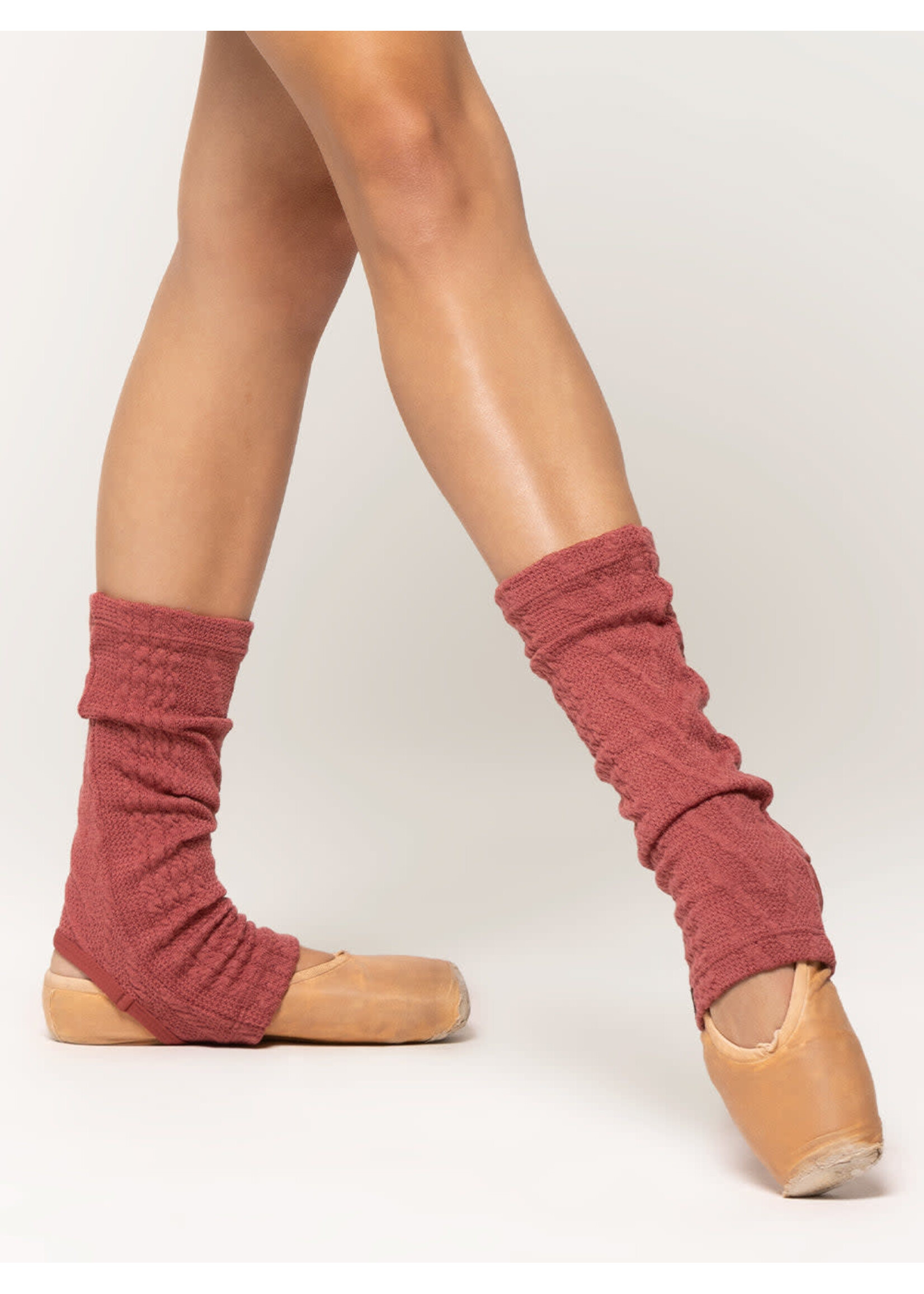 Eleve Eleve Dancewear Cable Knit Stirrup Leg Warmer Ankle