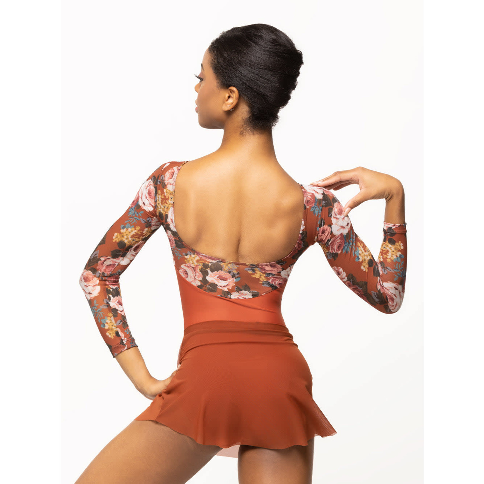 Eleve Dancewear Adult Vinzant Mesh Long Sleeve Leotard