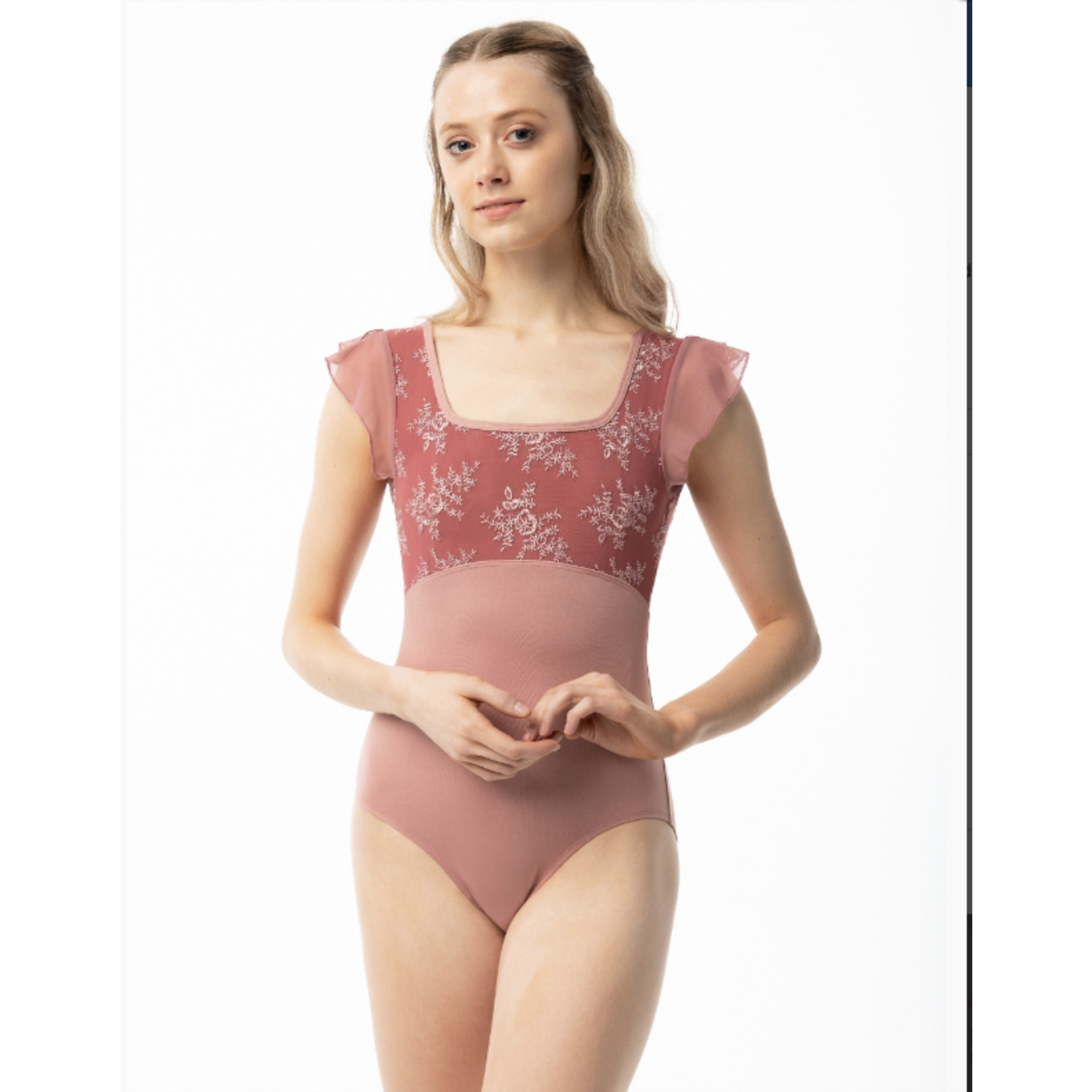 Suffolk 2527A Darcy Empire Flutter Sleeve Adult Leotard