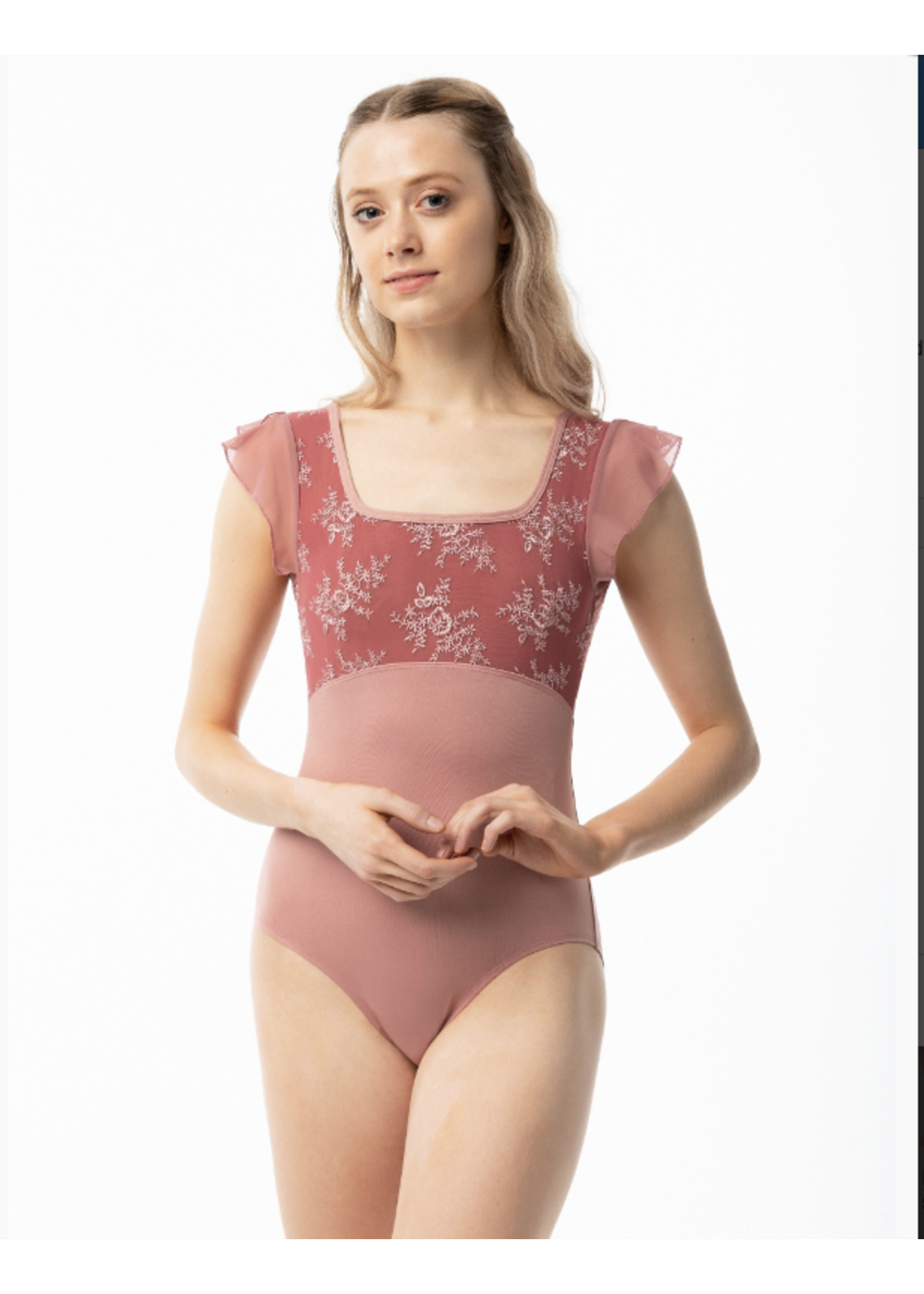 Suffolk Pointe Company Suffolk 2527A Darcy Empire Flutter Sleeve Adult Leotard
