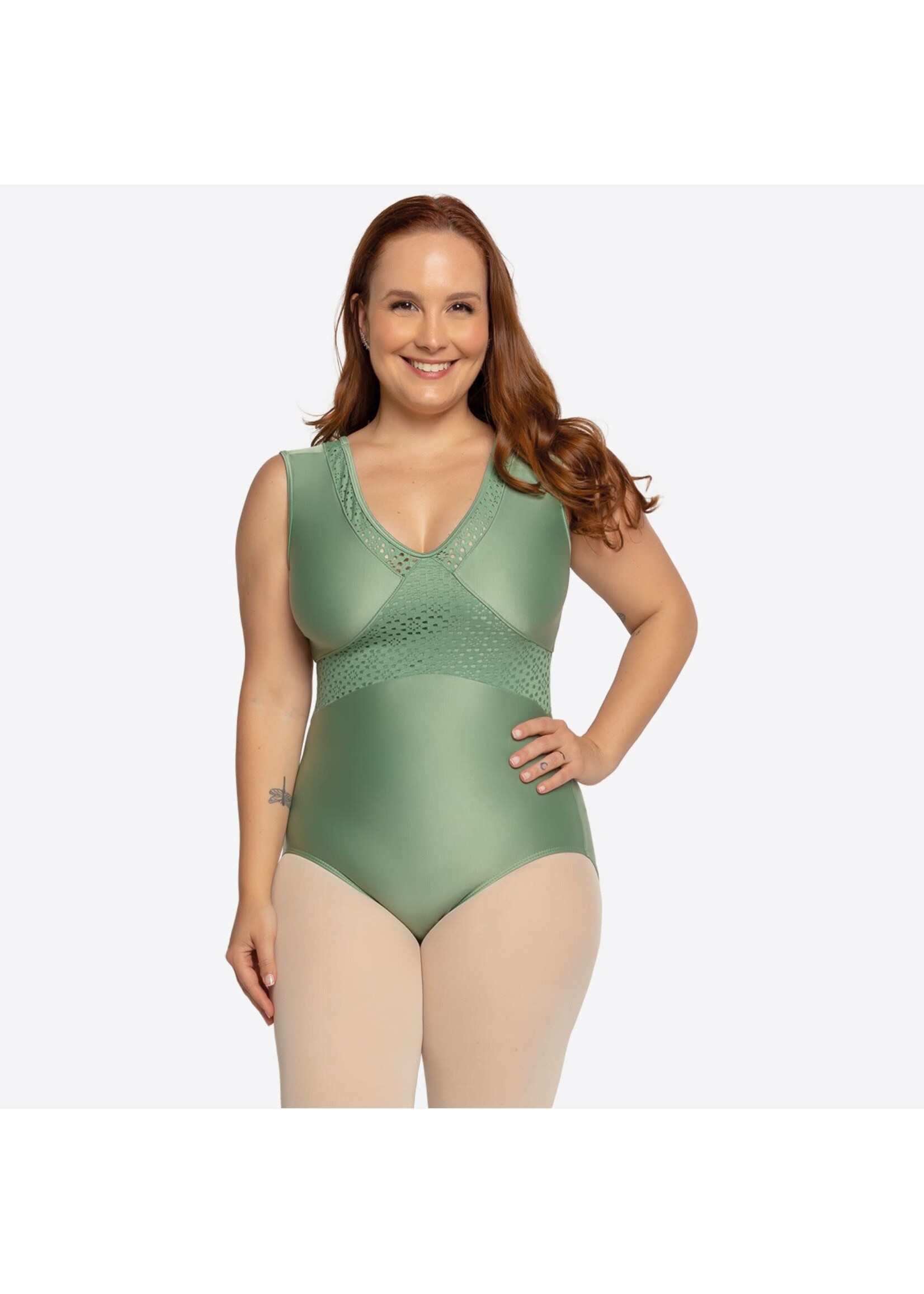 So Danca So Danca SD2074 Adult This Is Me Analu V Neck Shimmer Leotard