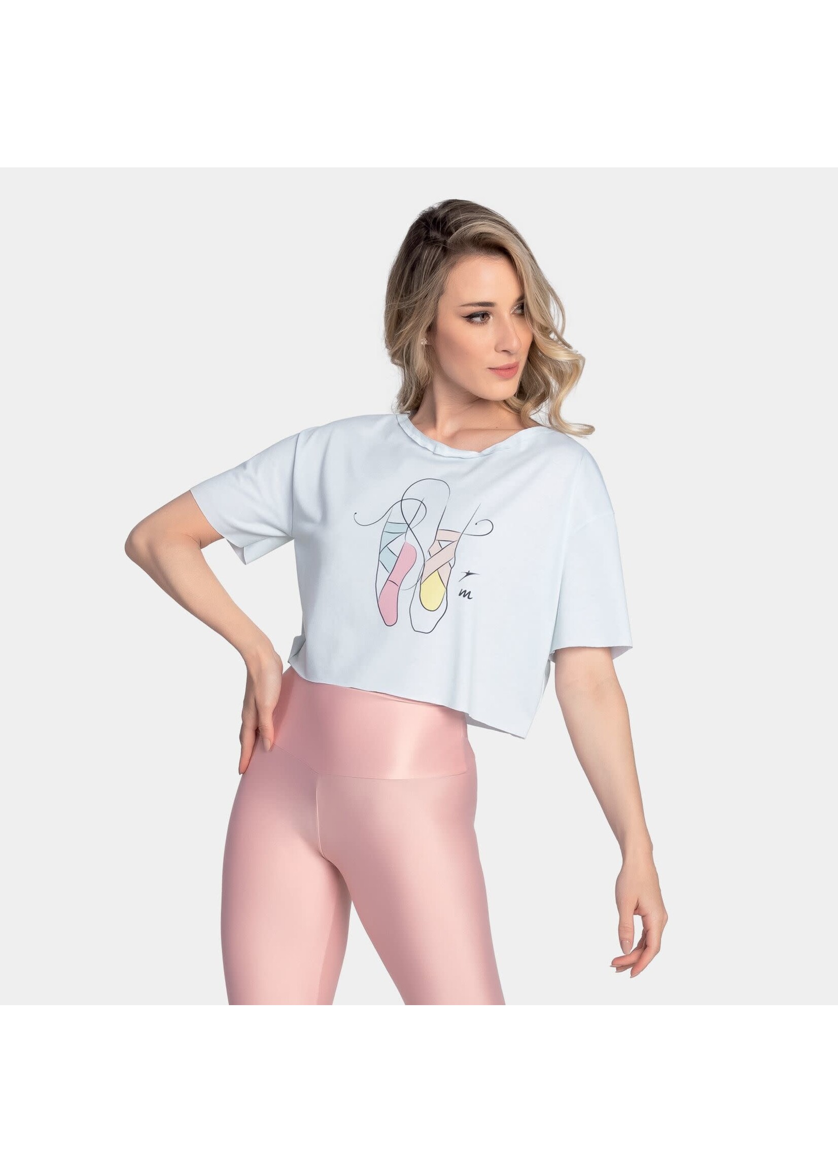 So Danca So Danca MB001 Adult  Flowy Patterned Crop Top