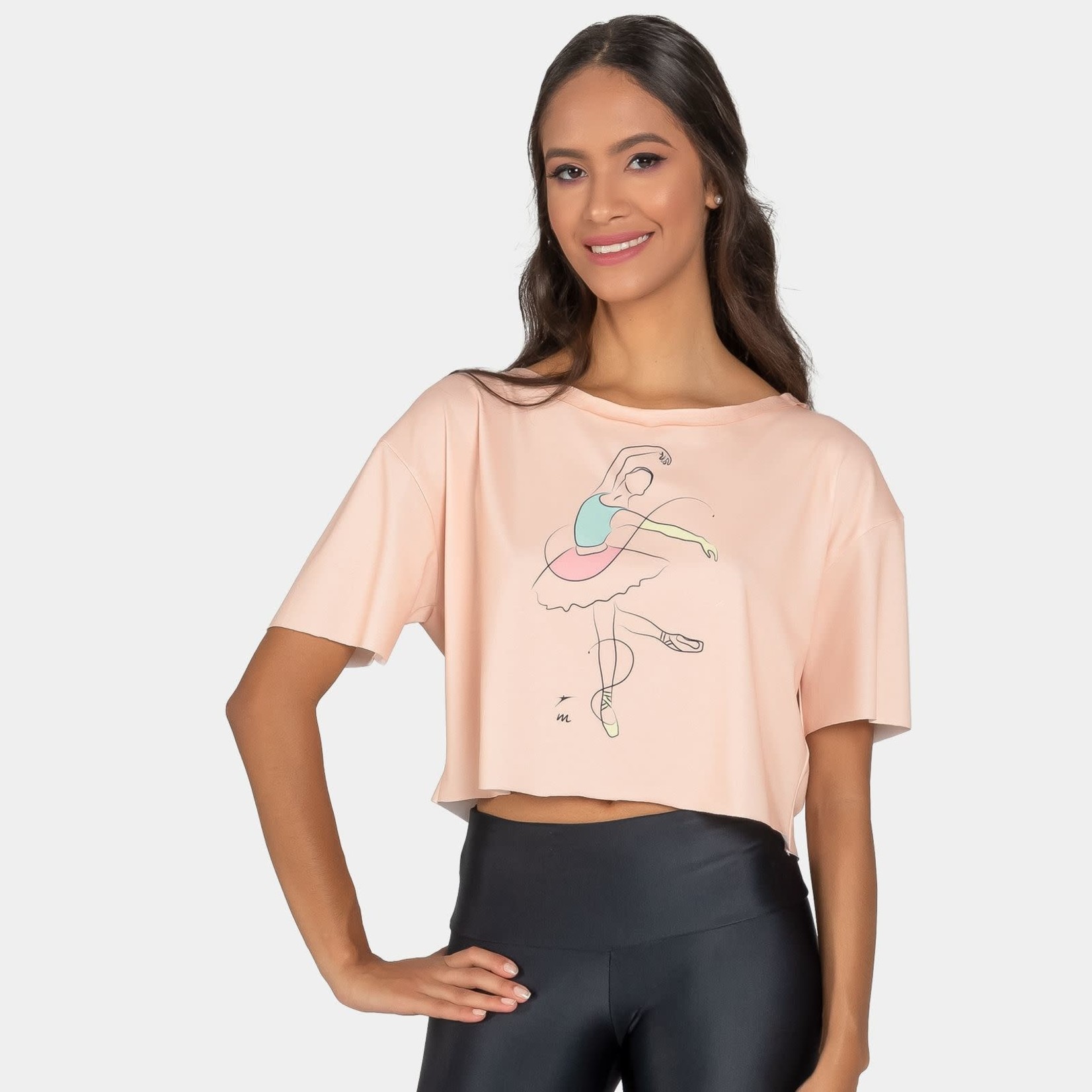 So Danca So Danca MB001 Adult  Flowy Patterned Crop Top