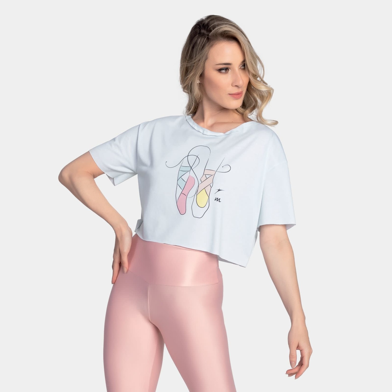 So Danca MB026 Girls Flowy Patterned Crop Top