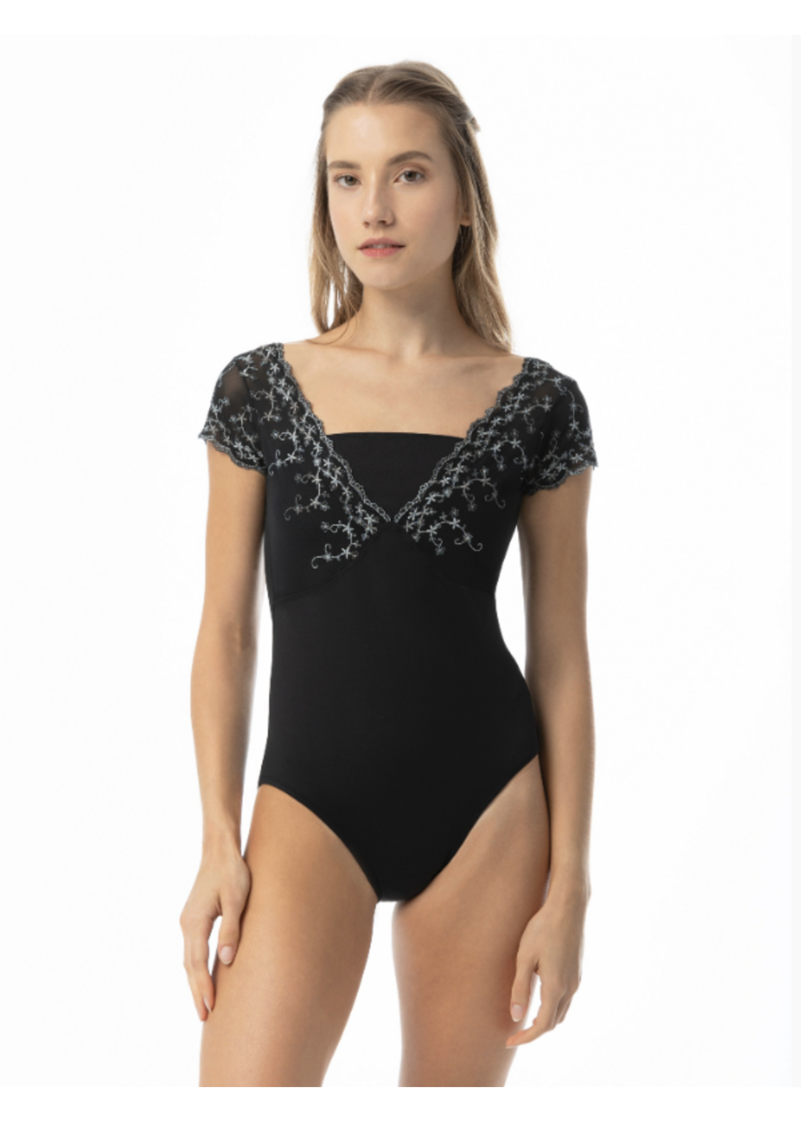 Suffolk Pointe Company Suffolk 2535A Daphne Illusion Cap Sleeve Adult Leotard