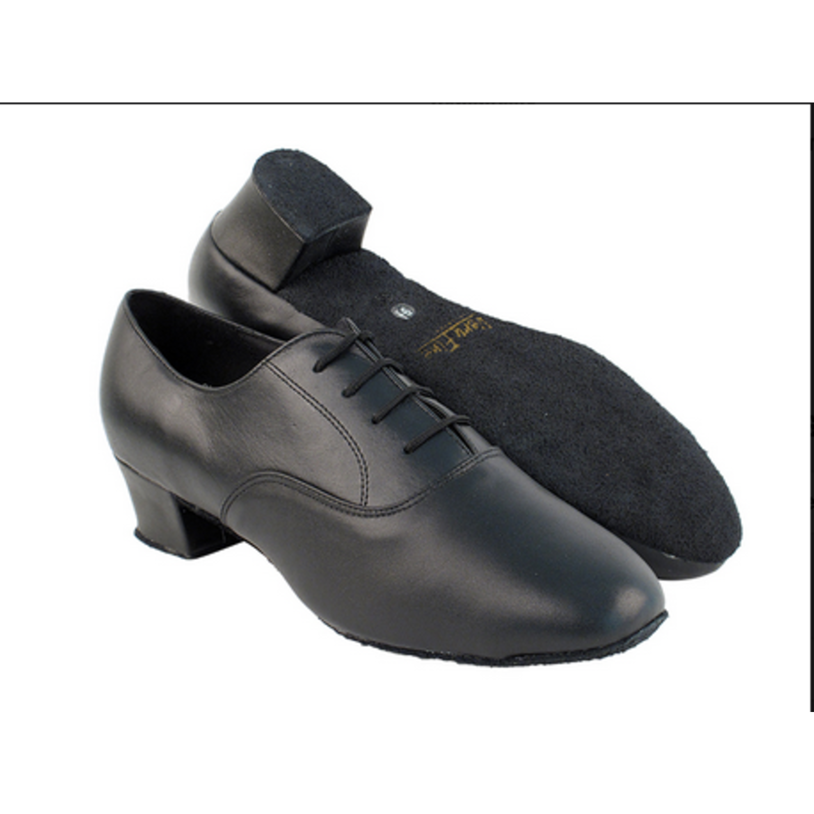 Very Fine Very Fine 915108 Men's Black Leather Latin Dance Shoes 1.5" Cuban Heel
