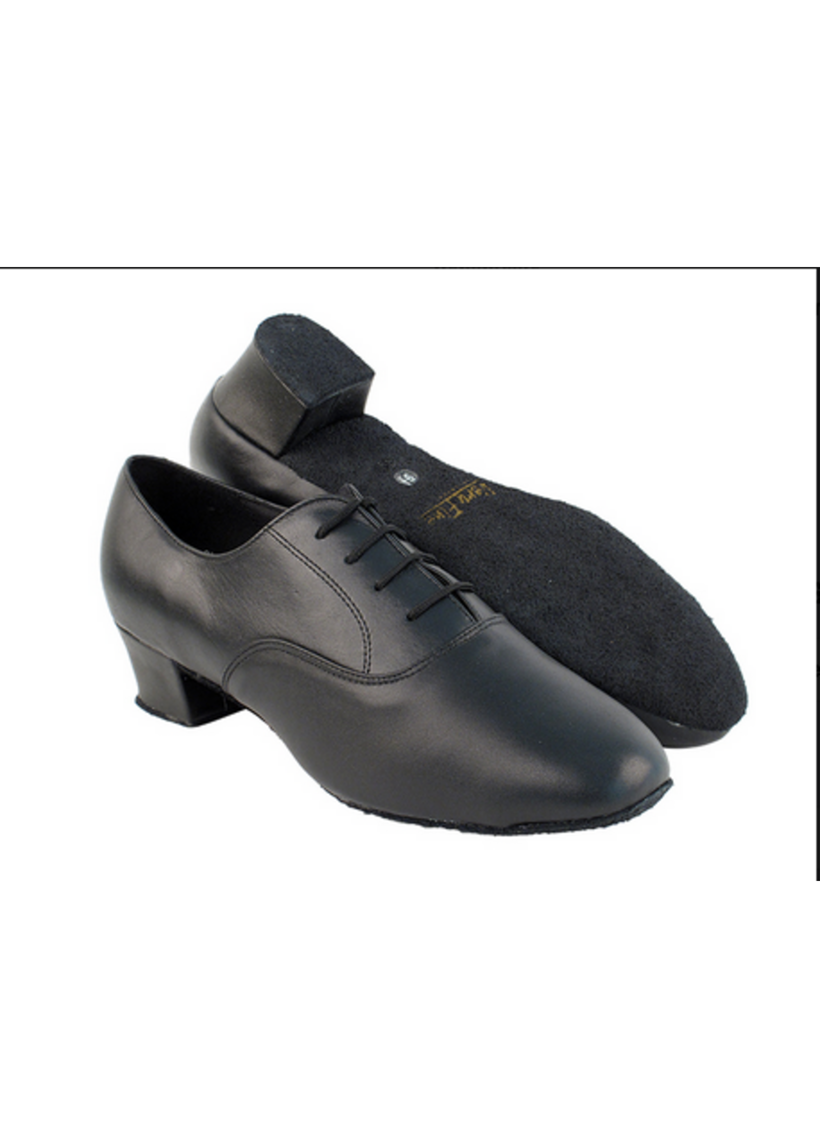 Very Fine Very Fine 915108 Men's Black Leather Latin Dance Shoes 1.5" Cuban Heel