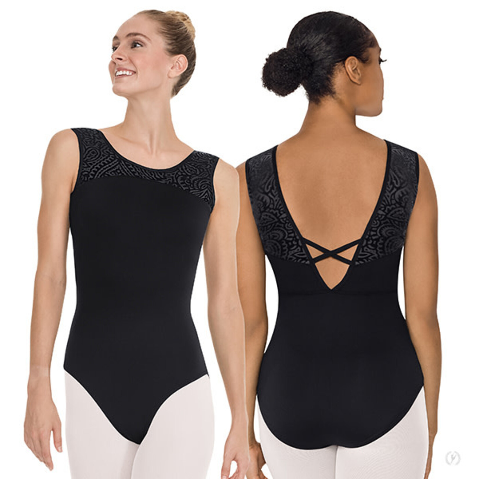 Eurotard 38425 Womens Velvet Couture V Back Leotard