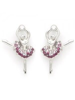 Dasha Dasha 5500 Pink Crystal Ballerina Earrings