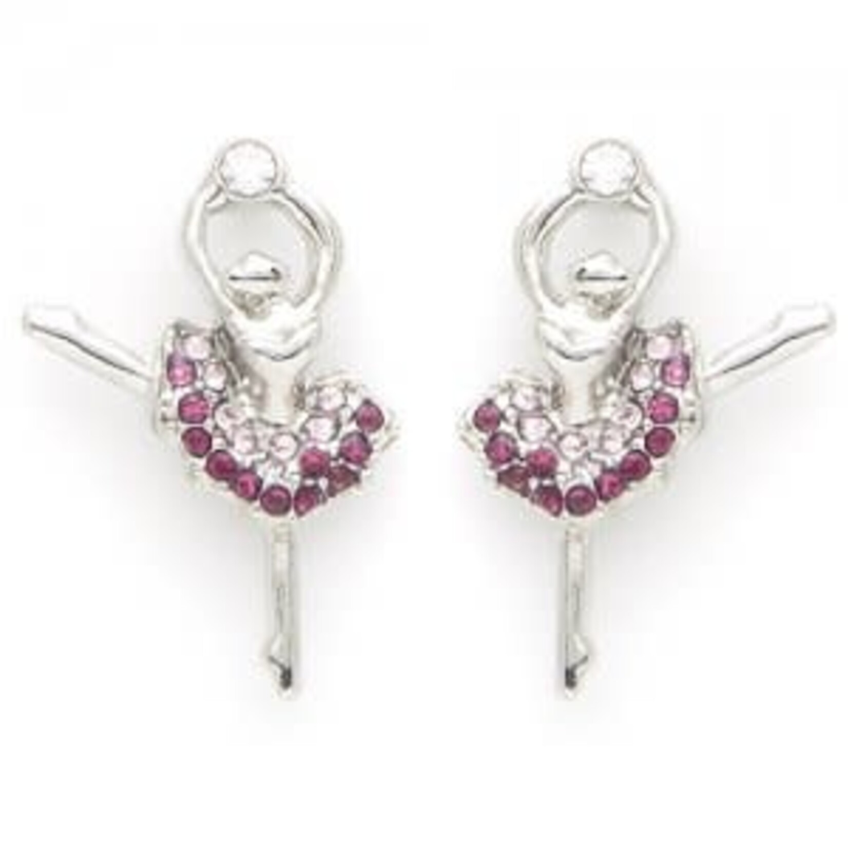 Dasha 5500 Pink Crystal Ballerina Earrings