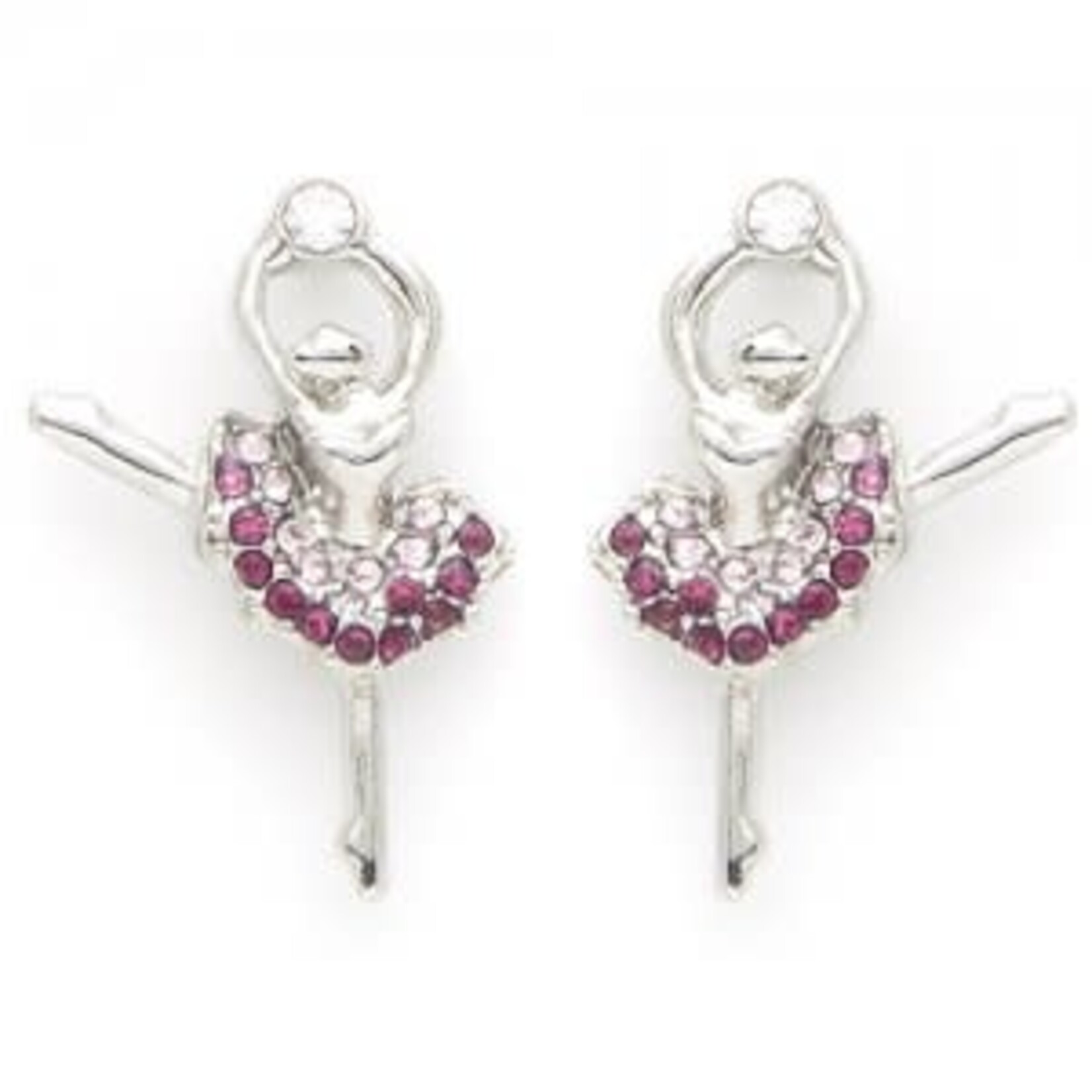 Dasha Dasha 5500 Pink Crystal Ballerina Earrings