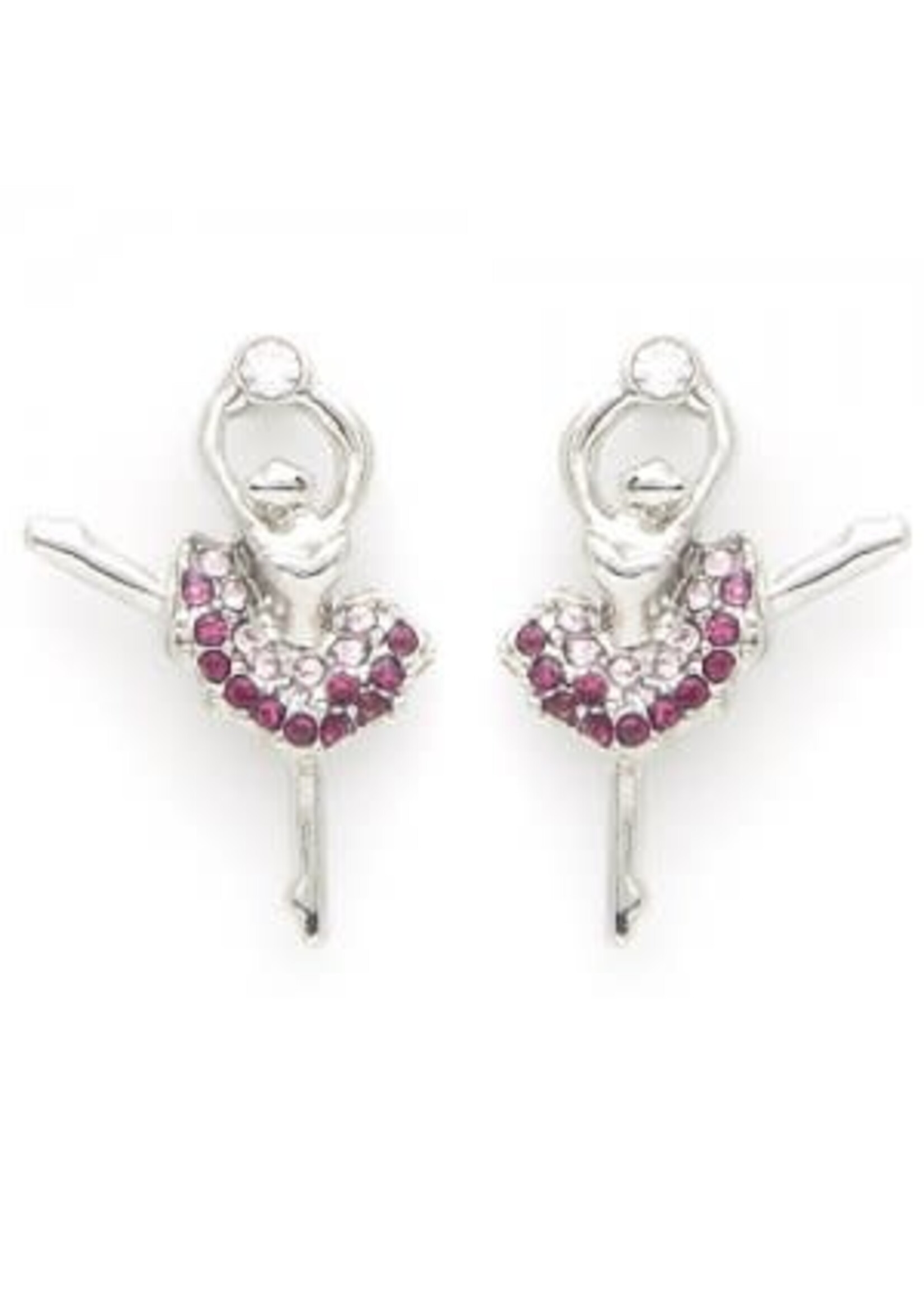 Dasha Dasha 5500 Pink Crystal Ballerina Earrings