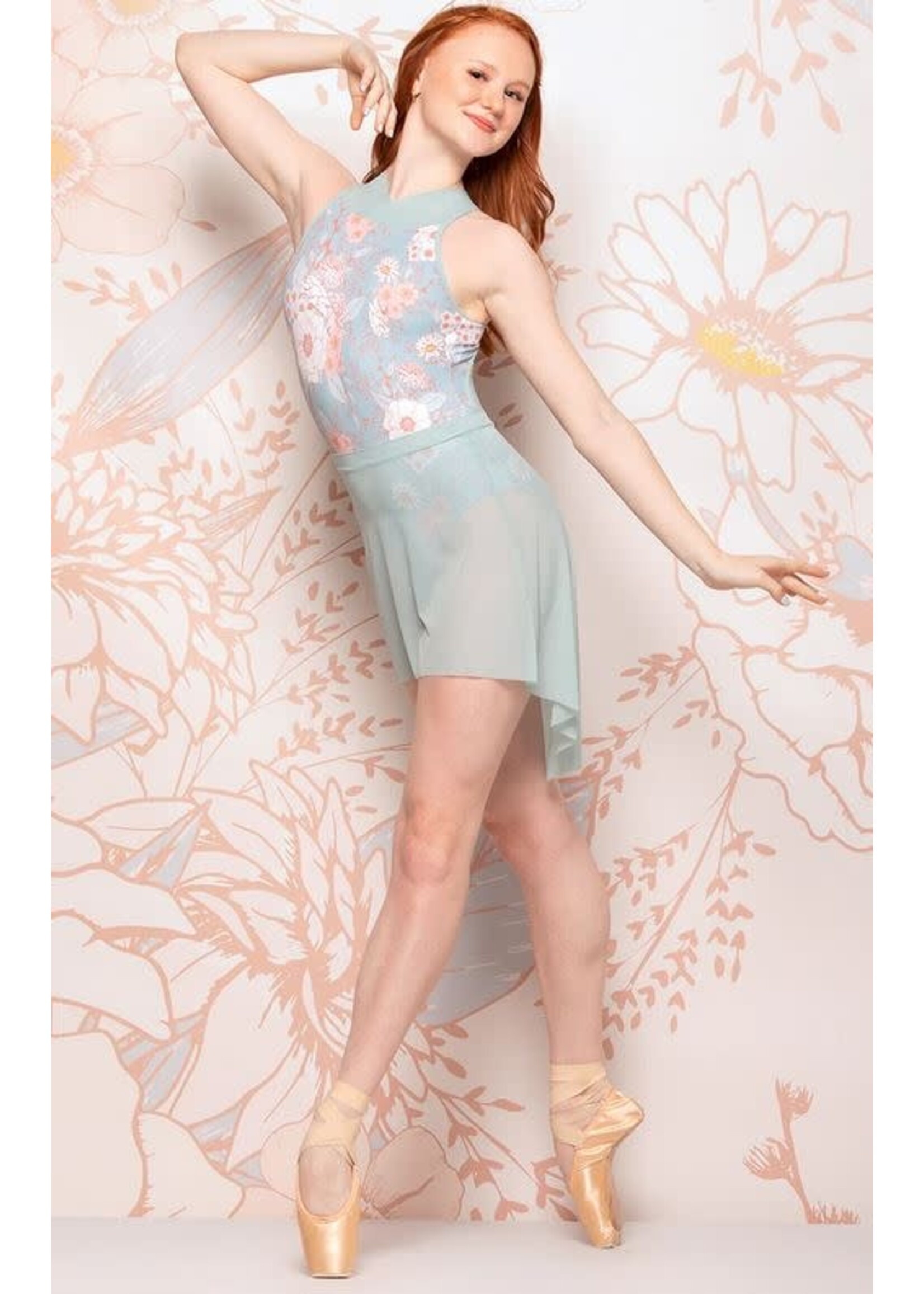 Eleve Eleve Dancewear Adult Mid High Low Mesh Skirt