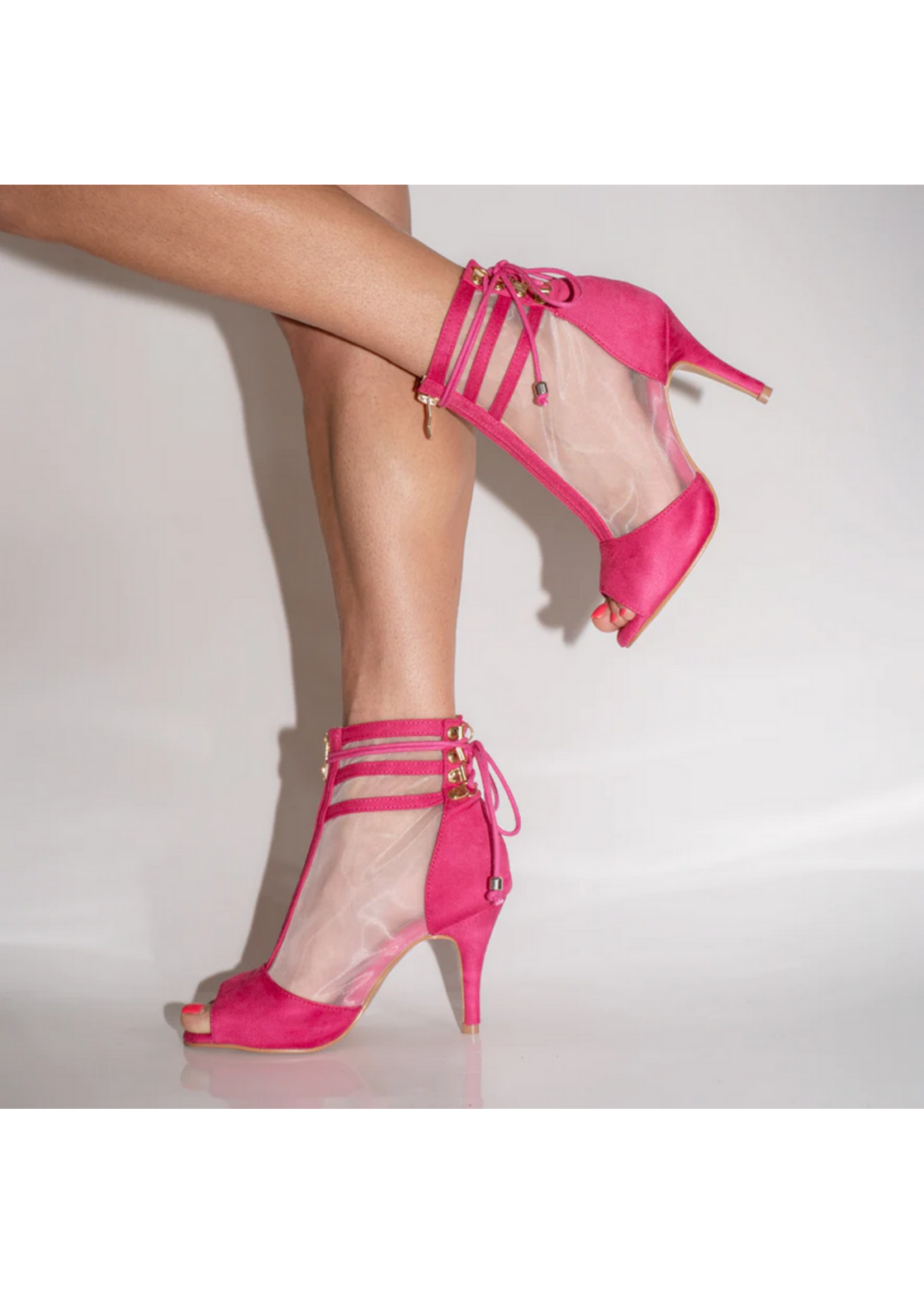 MyZiji MyZiji Vixen Lace-Up Open Toe Ankle Booties