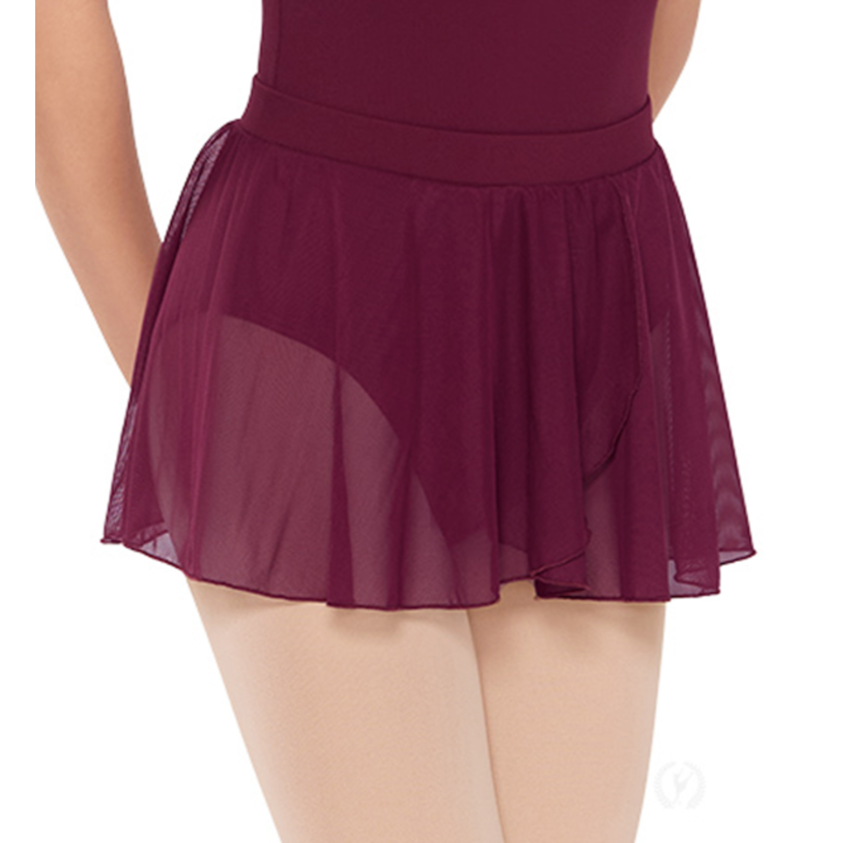 Eurotard 41127C Child Mesh Mock Wrap Pull On Skirt