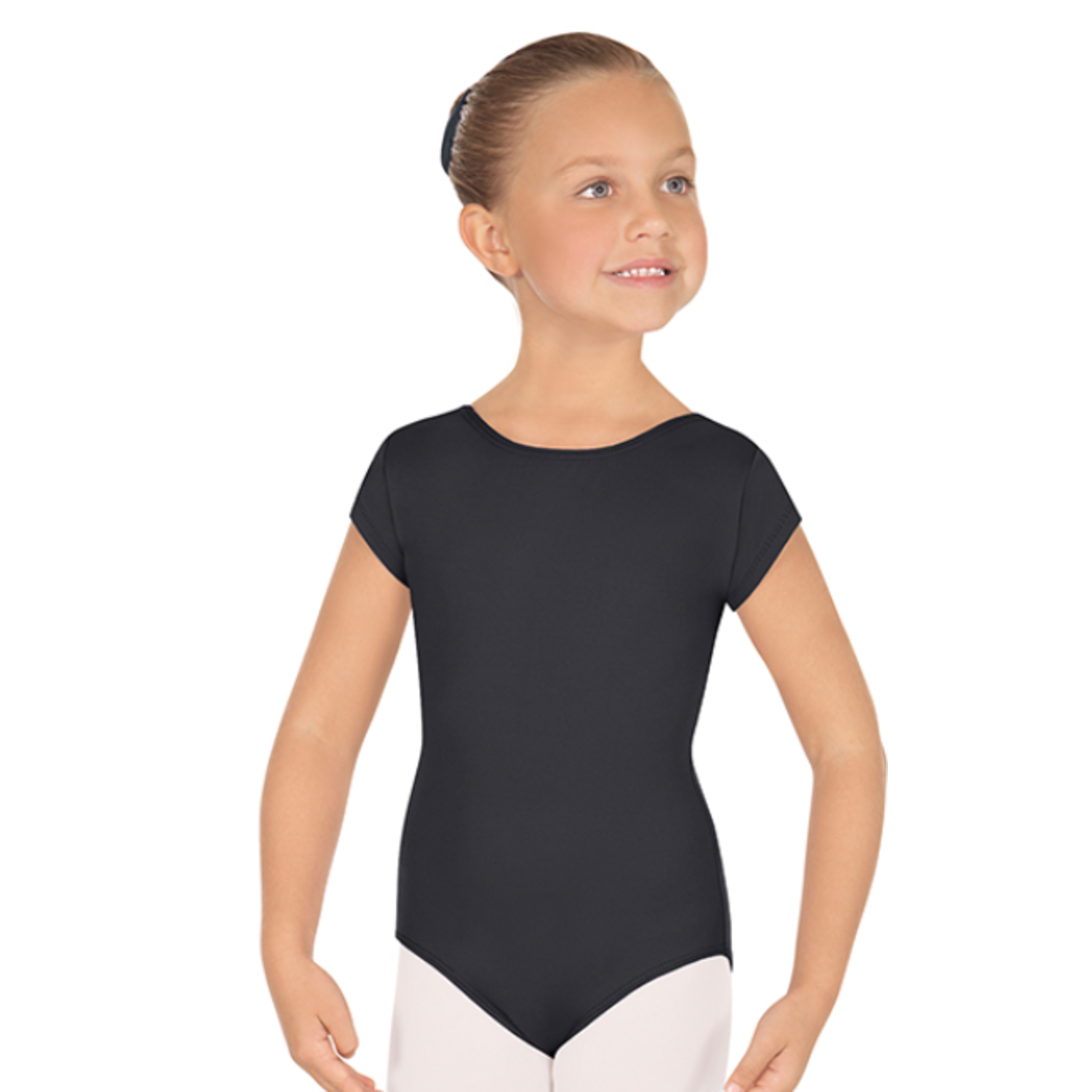 Eurotard 44475c Girls Short Sleeve Microfiber Leotard