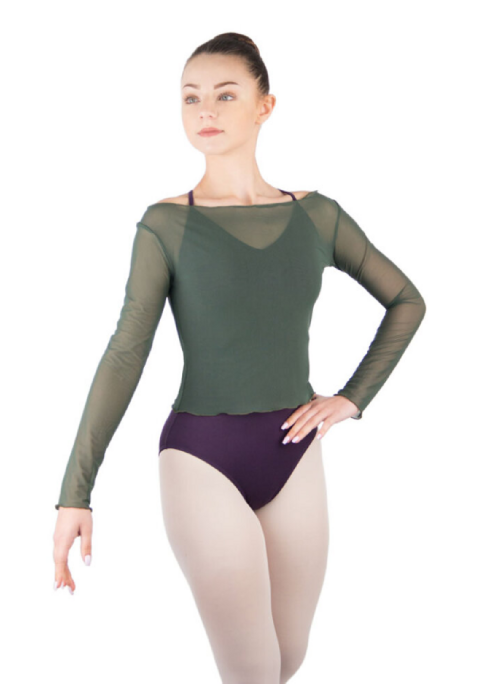 Ballet Rosa Ballet Rosa Womens Natasha Mesh Longsleeve Top