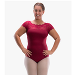 So Danca SL196 Tricia Adult Lace Cap Sleeve Leotard
